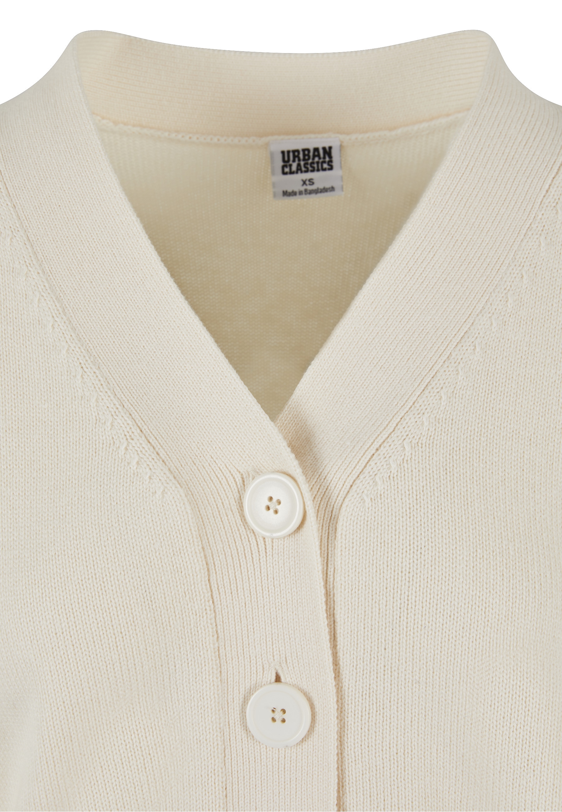 URBAN CLASSICS Strickjacke »Urban Classics Damen Ladies Rib Cardigan« 1 Stk.