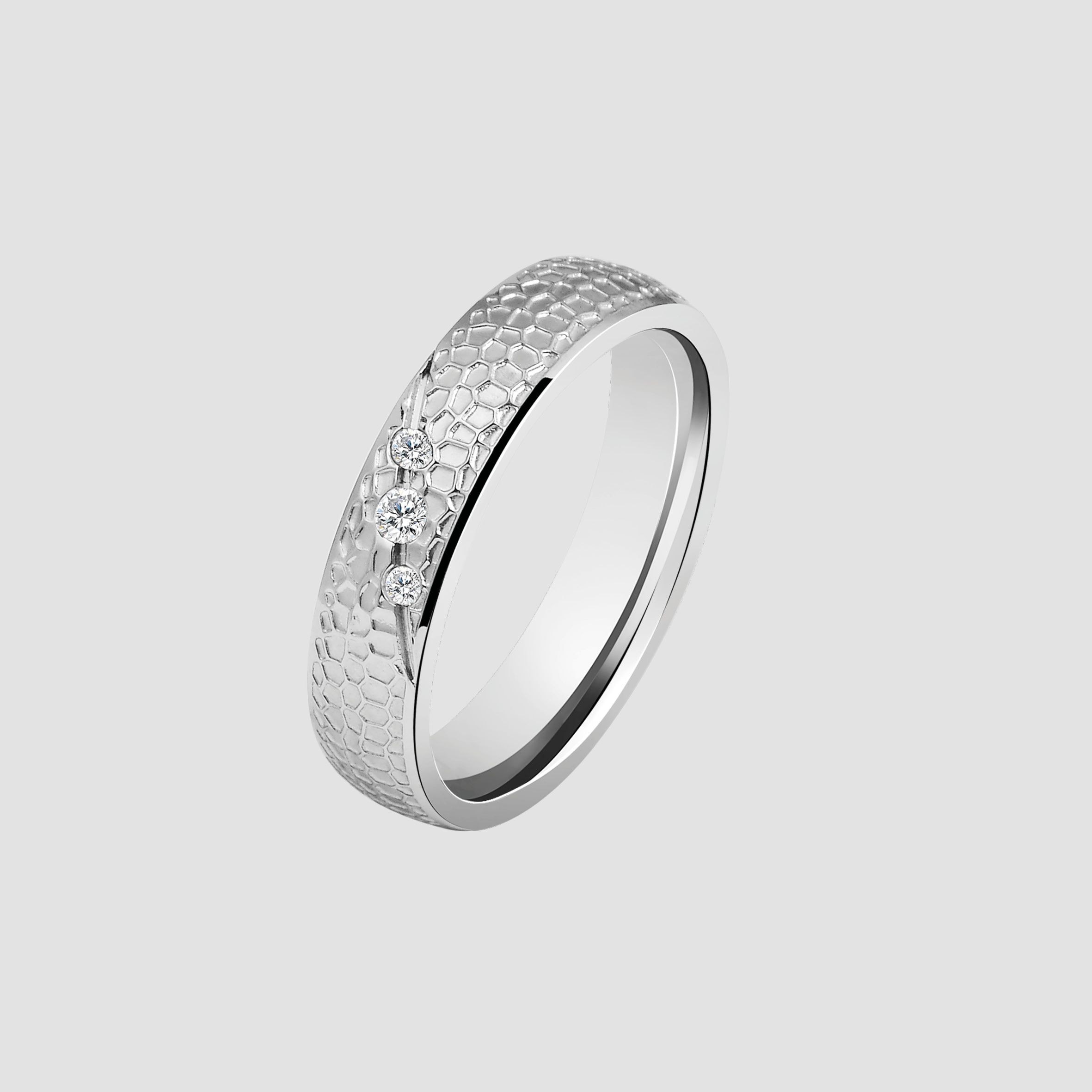 ADELIA ́S Damen Fingerring "Damen Ring aus Edelstahl mit Strass Steinchen", 62, Edelstahlsilber, Edelstahl, Fingerringe