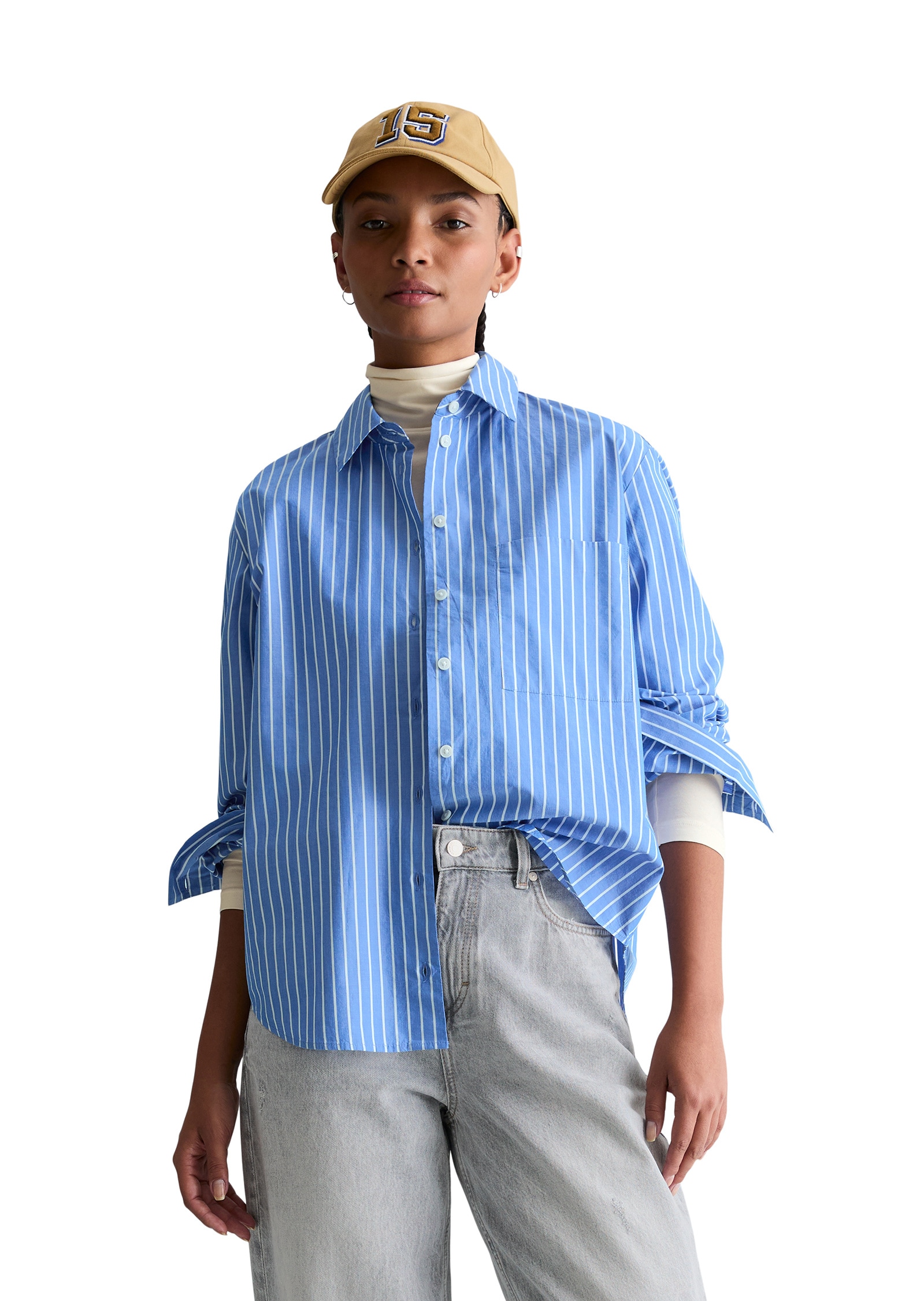 Marc OPolo DENIM Langarmbluse "aus Papertouch-Popeline" günstig online kaufen