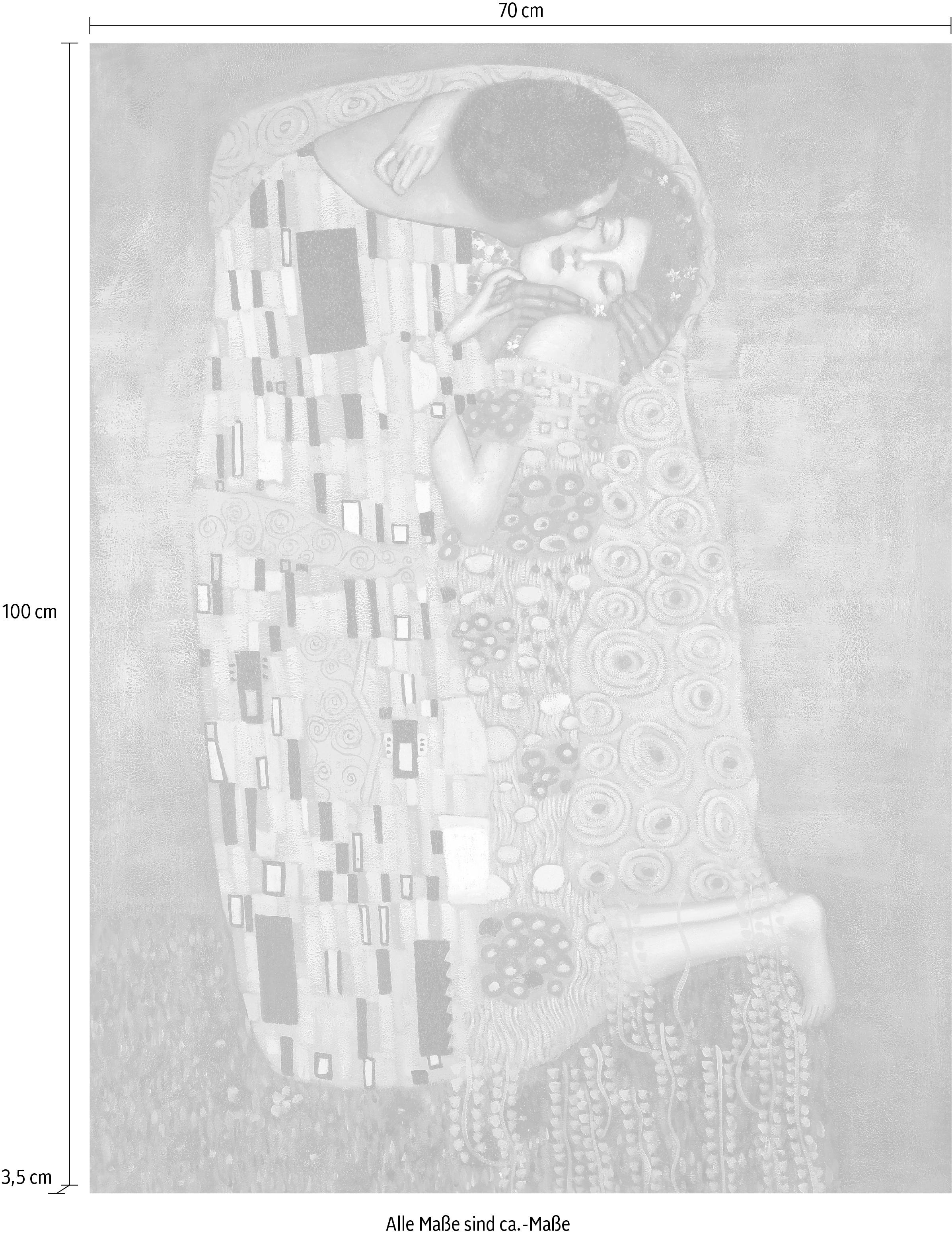 Kunstdruck Klimt Der Kuss Auf Leinwand 70 3 5 100 Cm Auf Rechnung Bestellen Baur