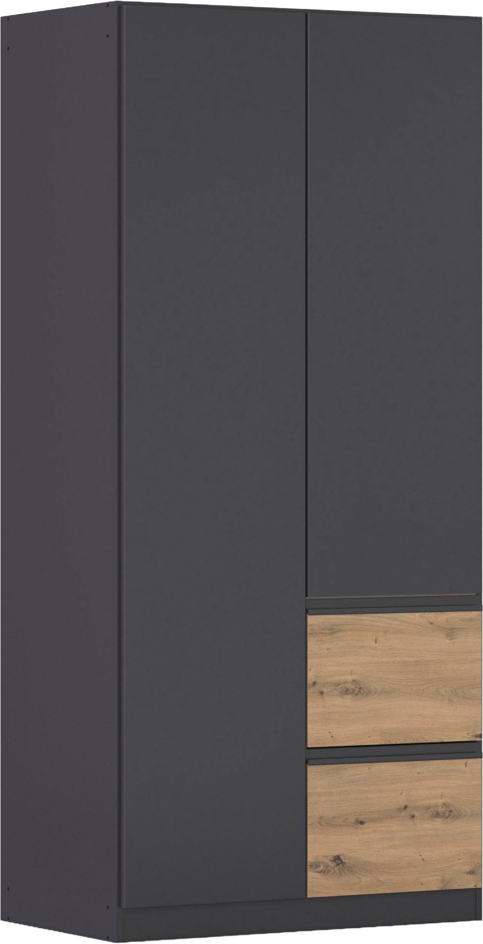 rauch "Kleiderschrank Schrank Garderobe Wäscheschrank COSTA Breite 91 cm" in 3 Ausstattungen BASIC/CLASSIC/PREMIUM, Breite 91 cm grifflose Front mit Push-to-Open Funktion MADE IN GERMANY