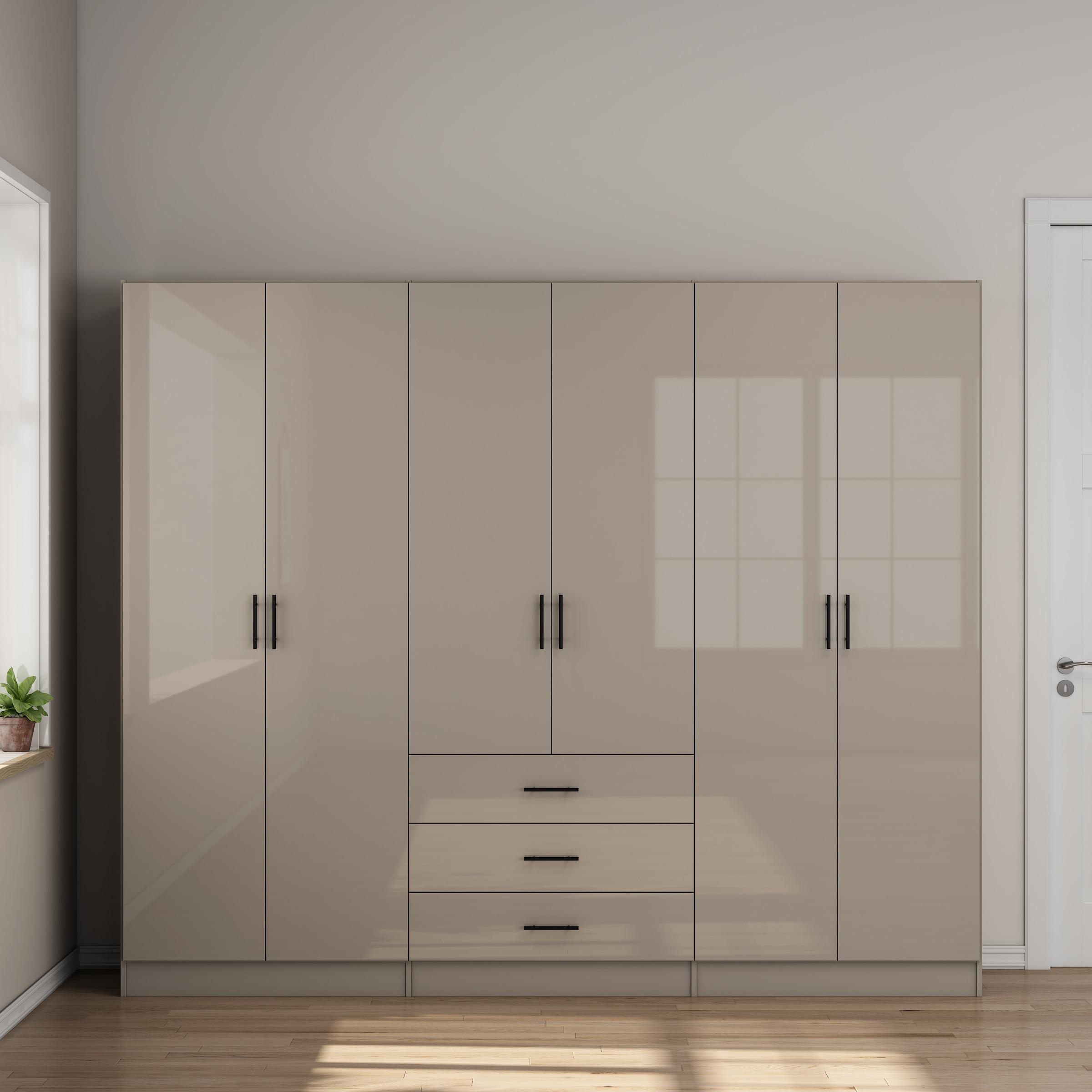 OTTO home Kleiderschrank "Trento Schlafzimmerschrank Garderobe hochglanz" S günstig online kaufen