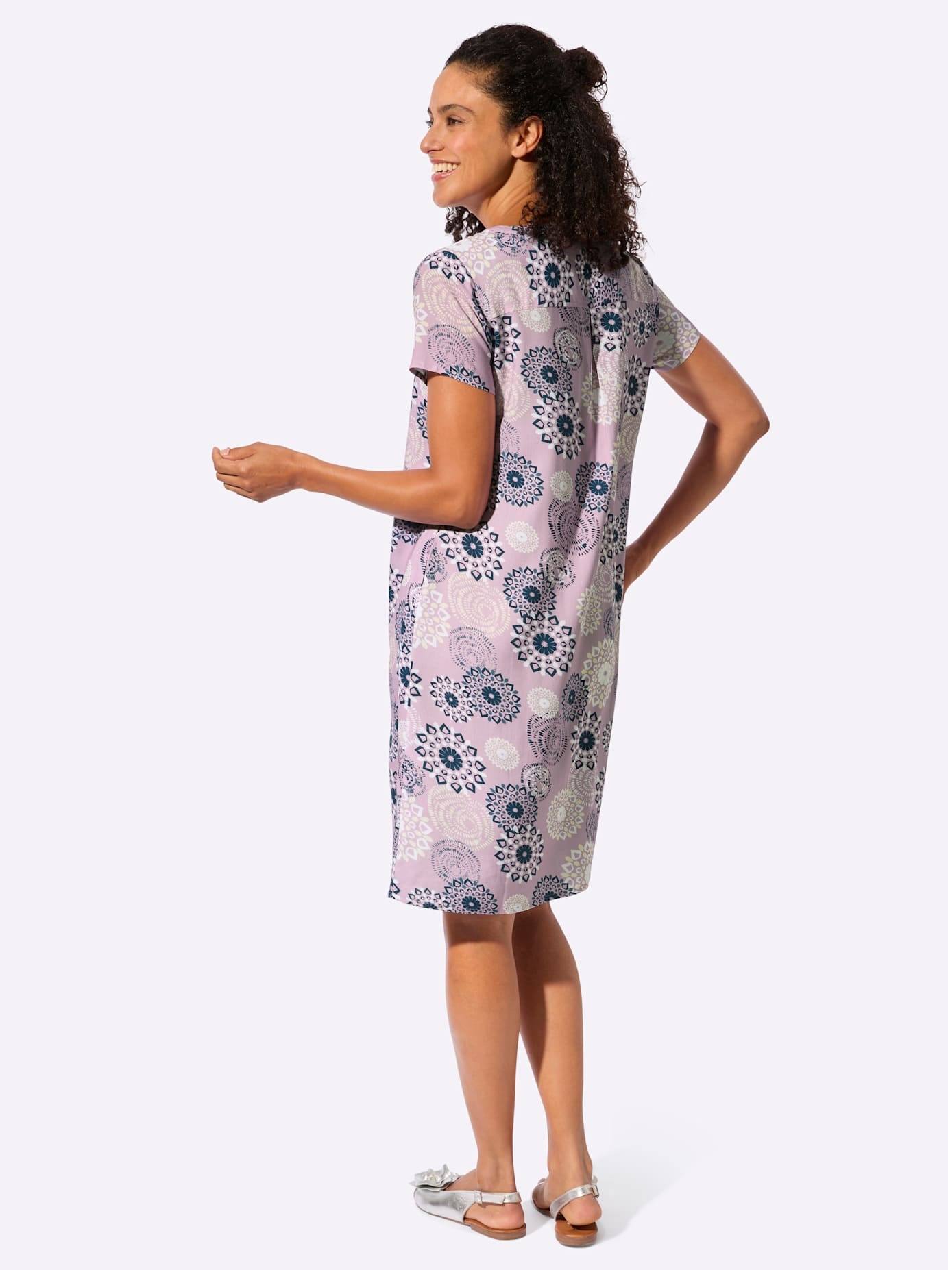 Inspirationen Druckkleid "Druck-Kleid" Eingrifftaschen günstig online kaufen