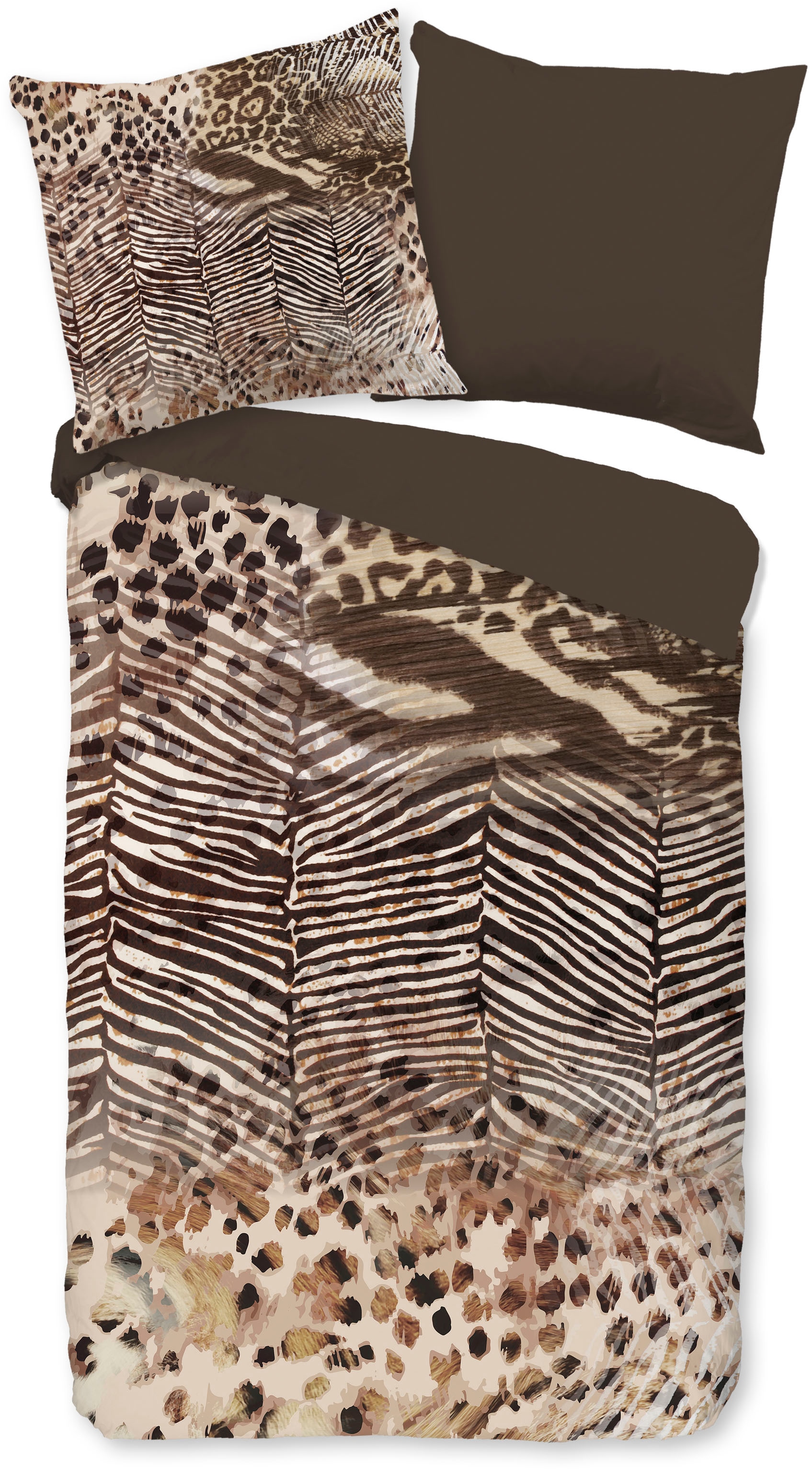 PURE luxury collection Wendebettwäsche "Skins" 2 Stk. Mikrofaser, 135x200, günstig online kaufen