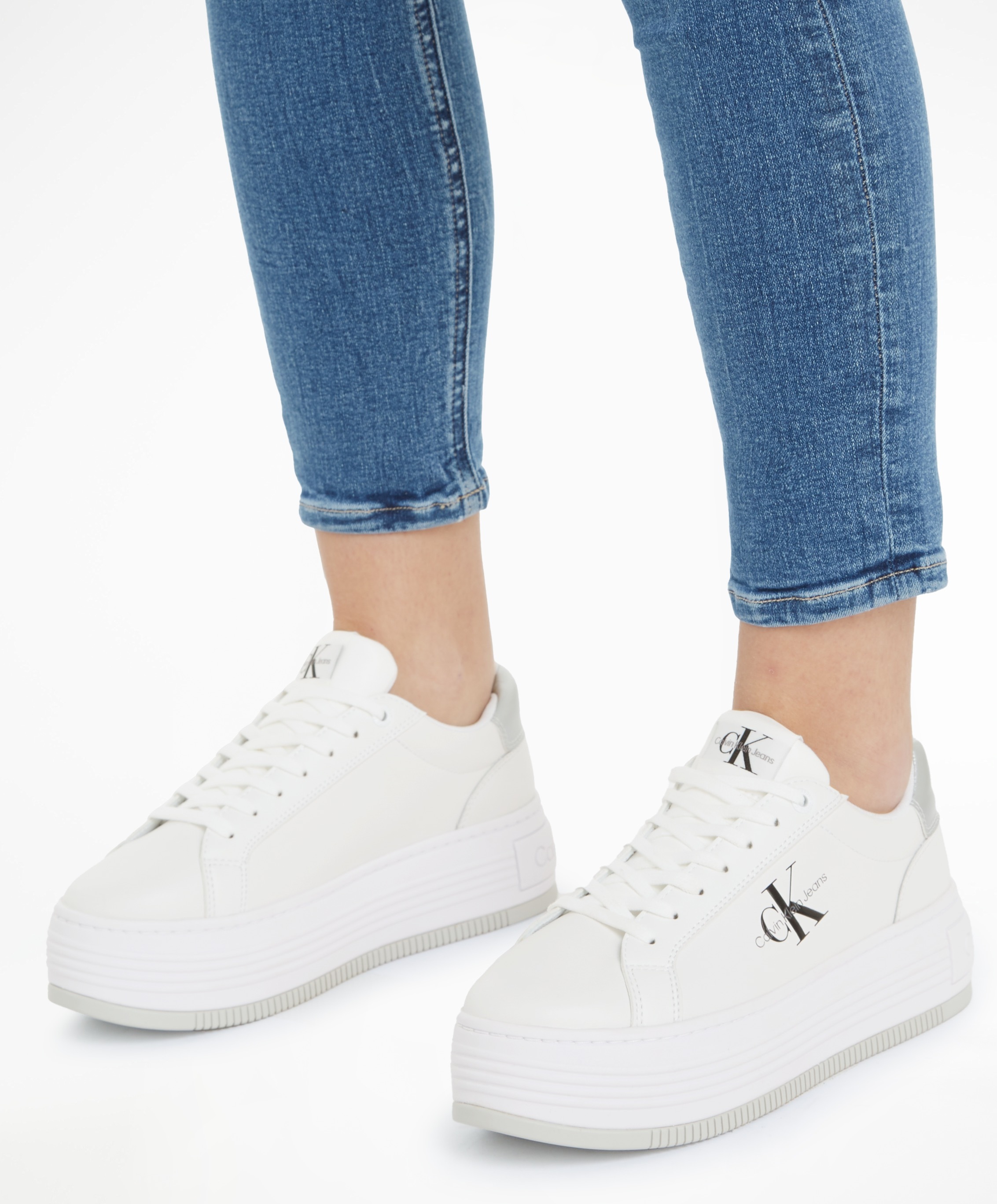 Calvin Klein Jeans Plateausneaker "BOLD PLATF LOW LACE LTH ML MTL", mit sei günstig online kaufen