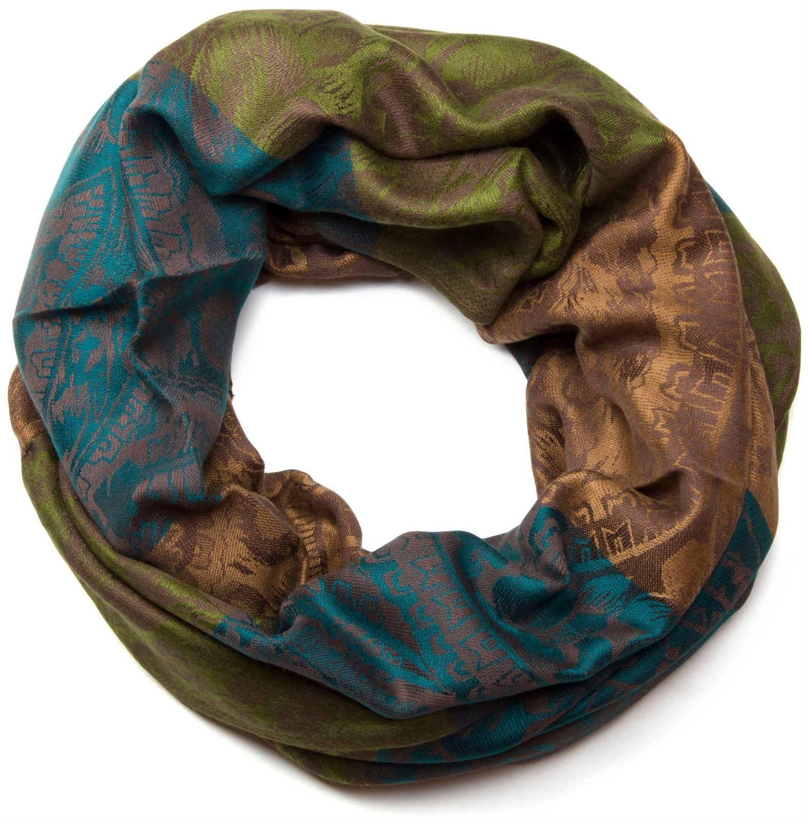 styleBREAKER Loop "Loop mit Hibiskus Blüten und Paisley Muster" 1 Stk.