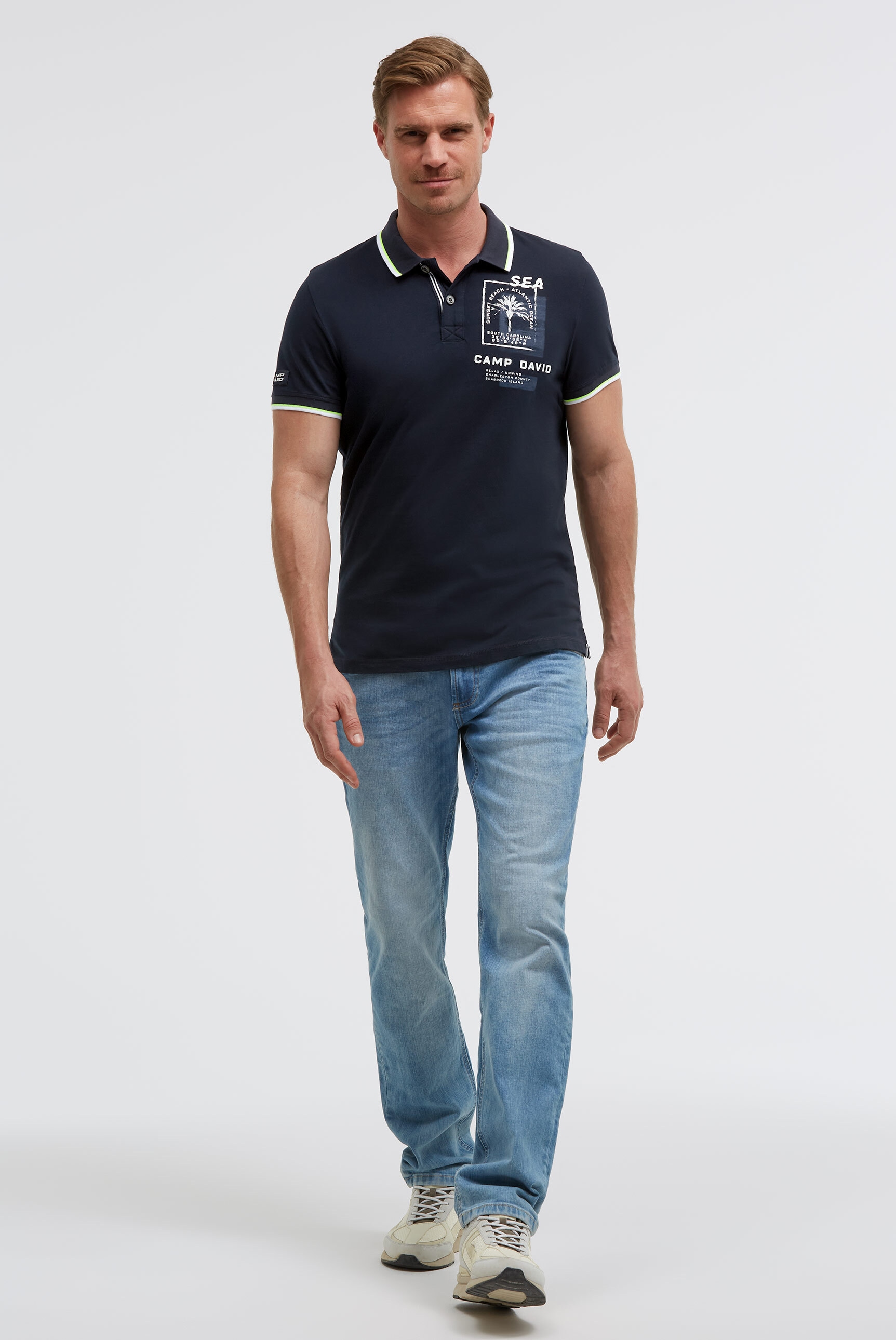 CAMP DAVID Poloshirt aus Baumwolle