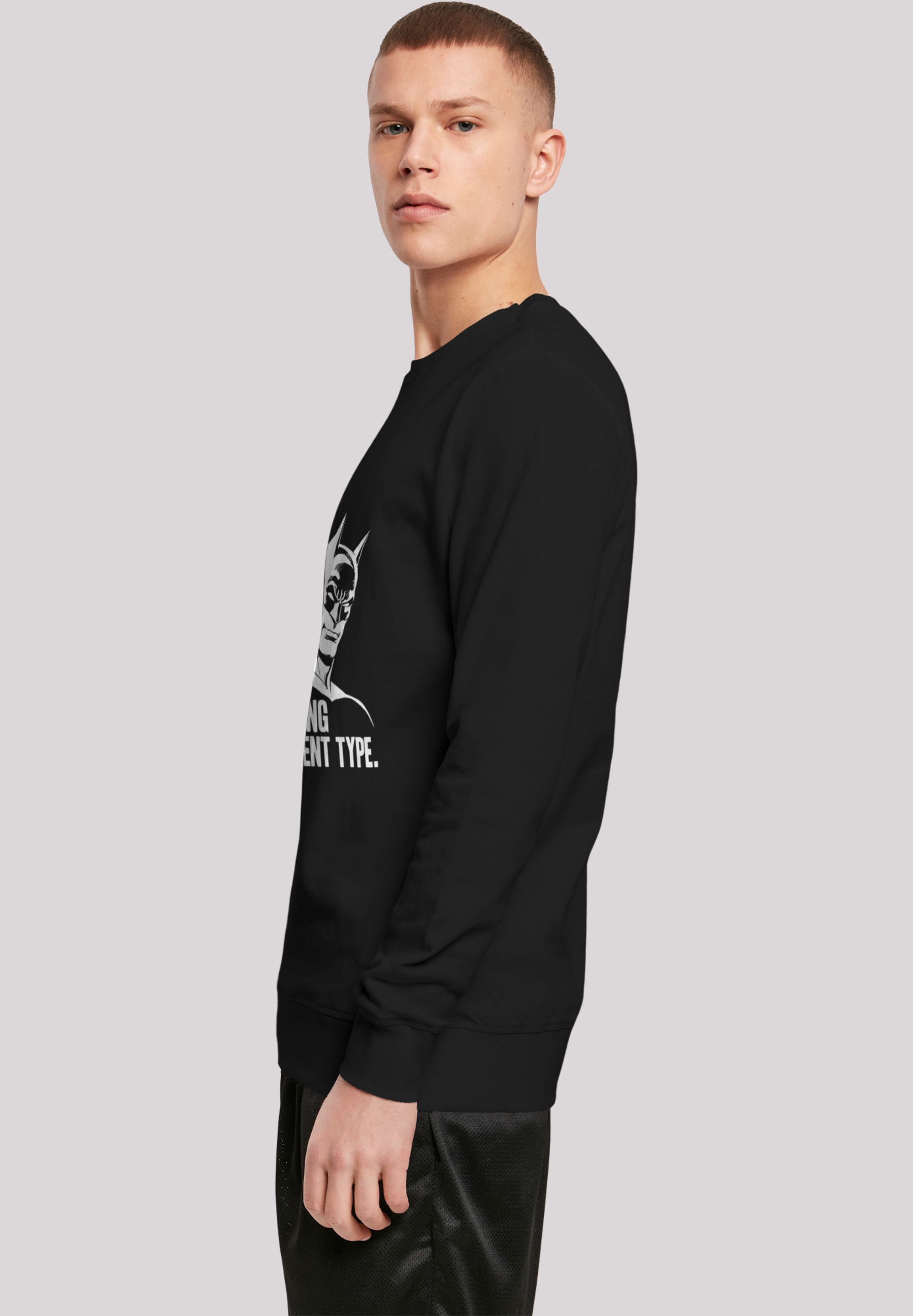 F4NT4STIC Rundhalspullover »F4NT4STIC Herren Batman Strong Silent with Light Crew sweatshirt«, (1 tlg.)