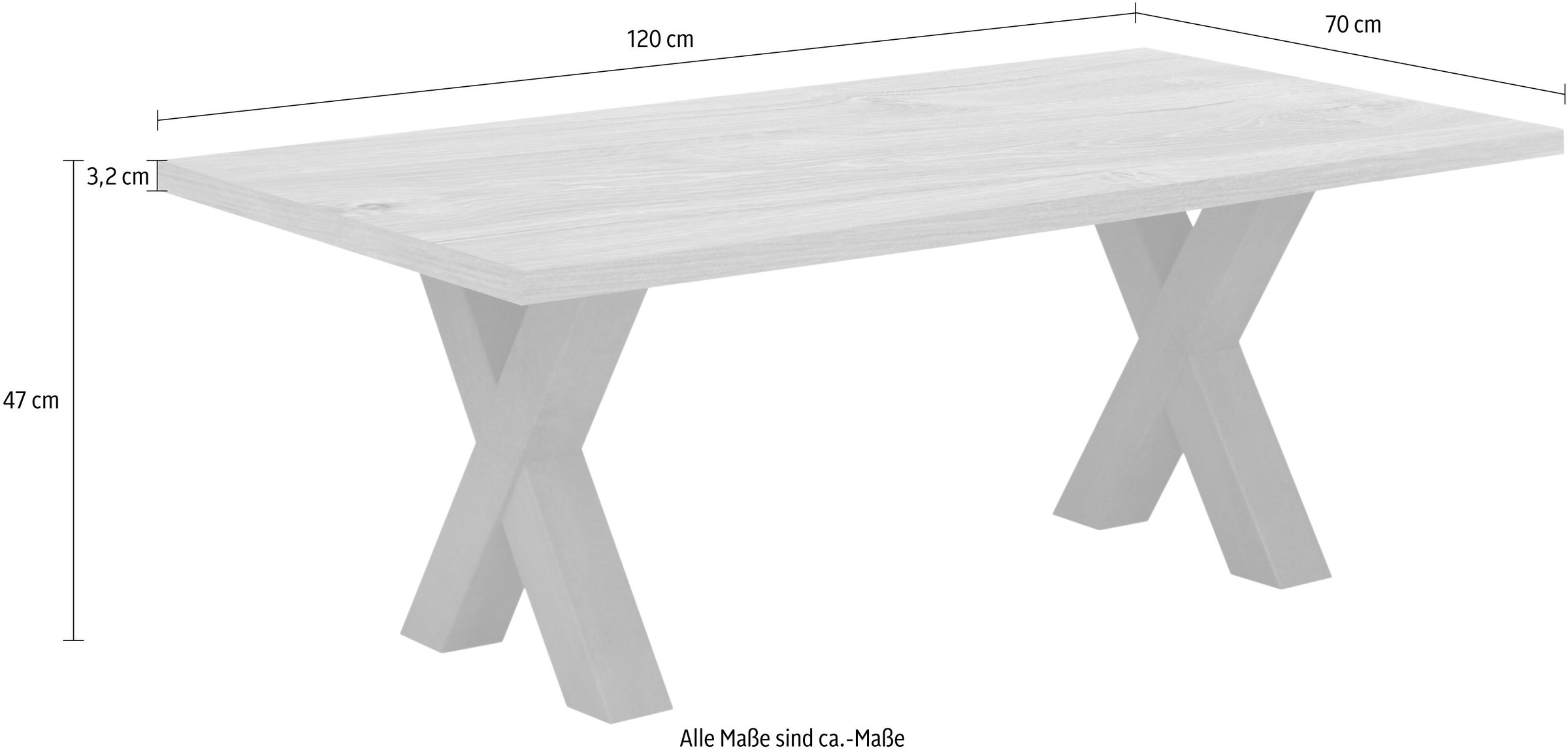 Mäusbacher Couchtisch »Mister X-CT 120 TOPSELLER!«, (OTTOs Choice), Mäusbacher Couchtisch mit X Gestell. Breite 120 cm