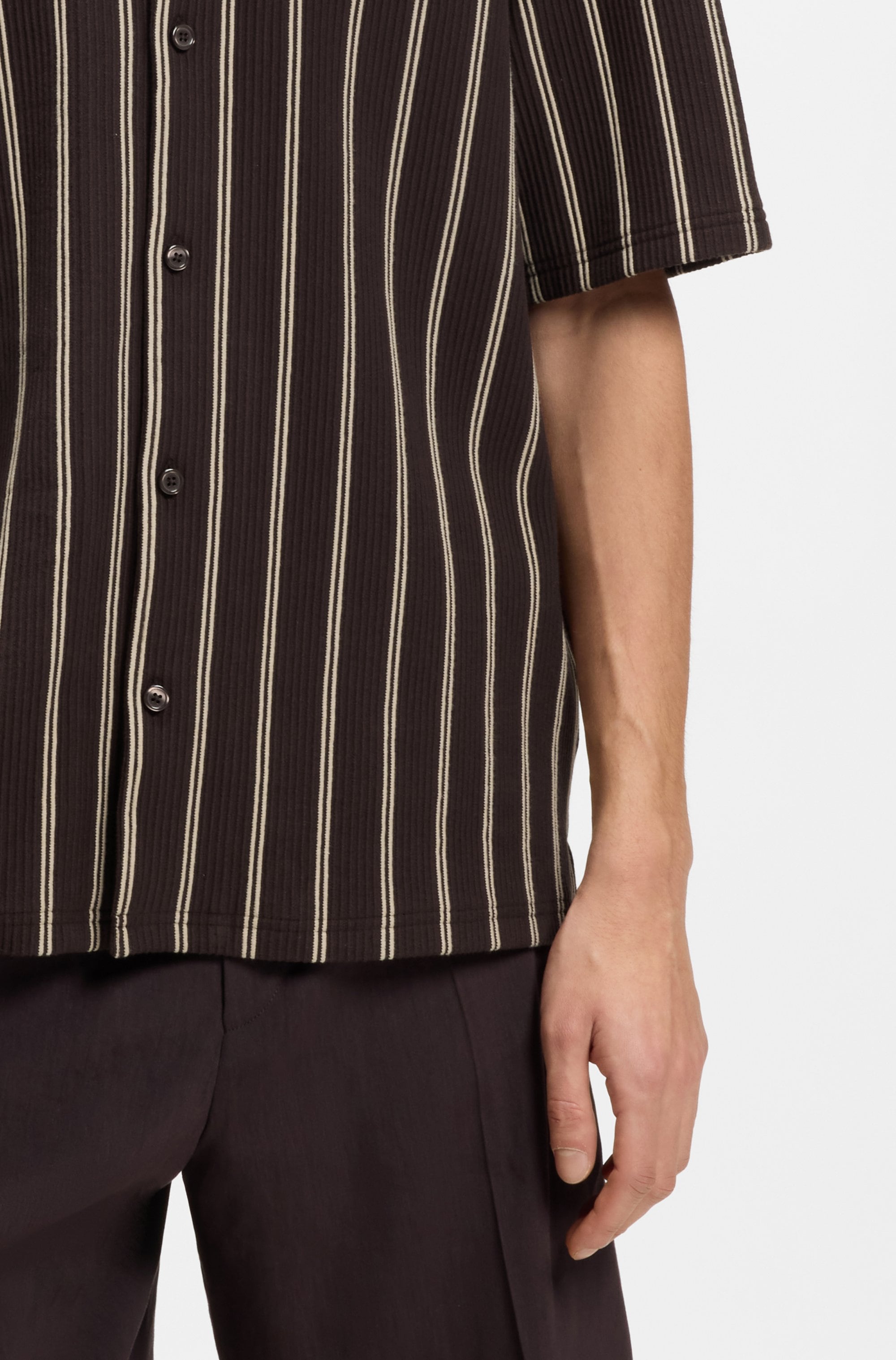 BOSS Kurzarmhemd »LARS CAMP B« Overshirt mit Freizeitkragen, Relaxed Fit