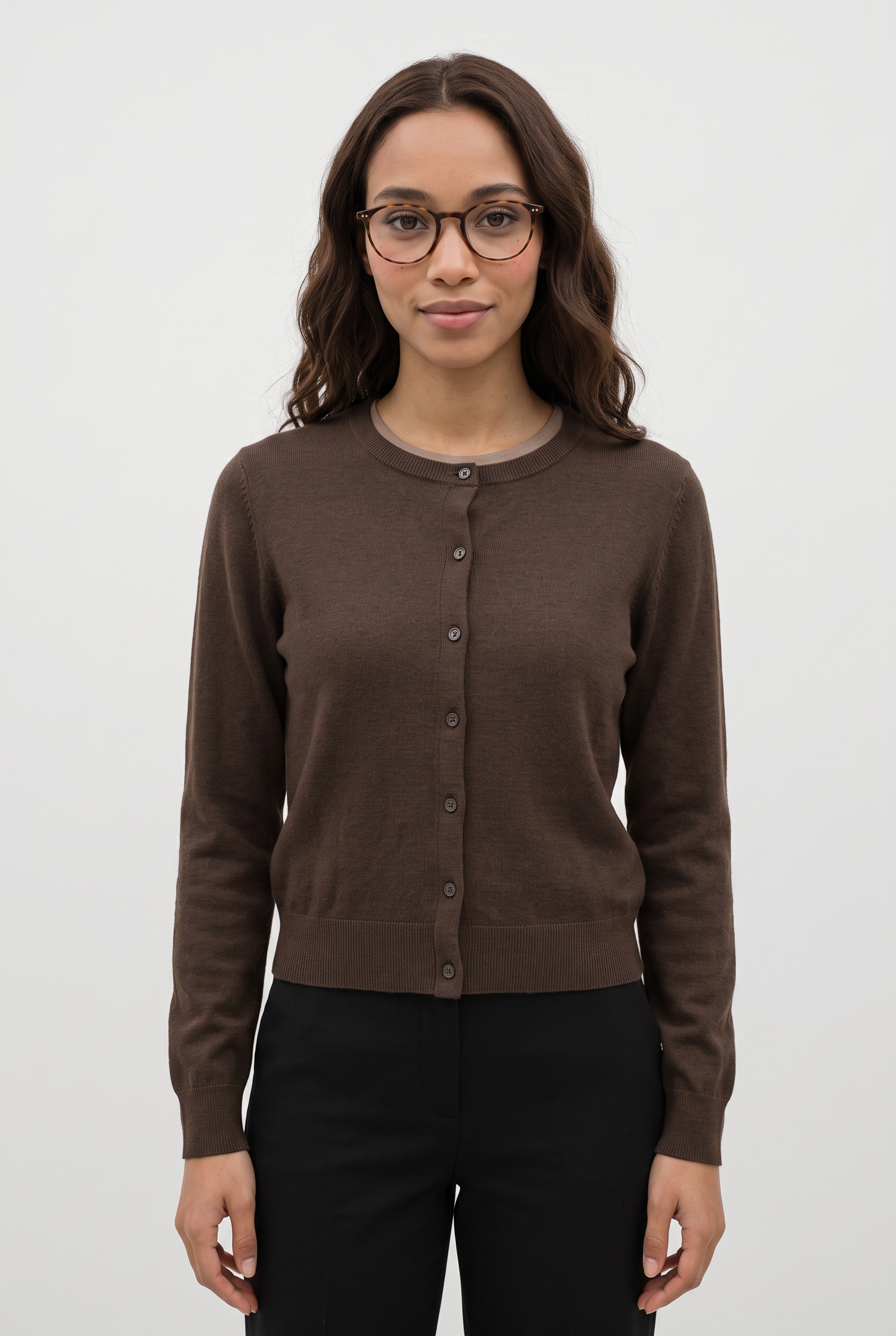 s.Oliver Strickjacke Rundhals mit Viskose