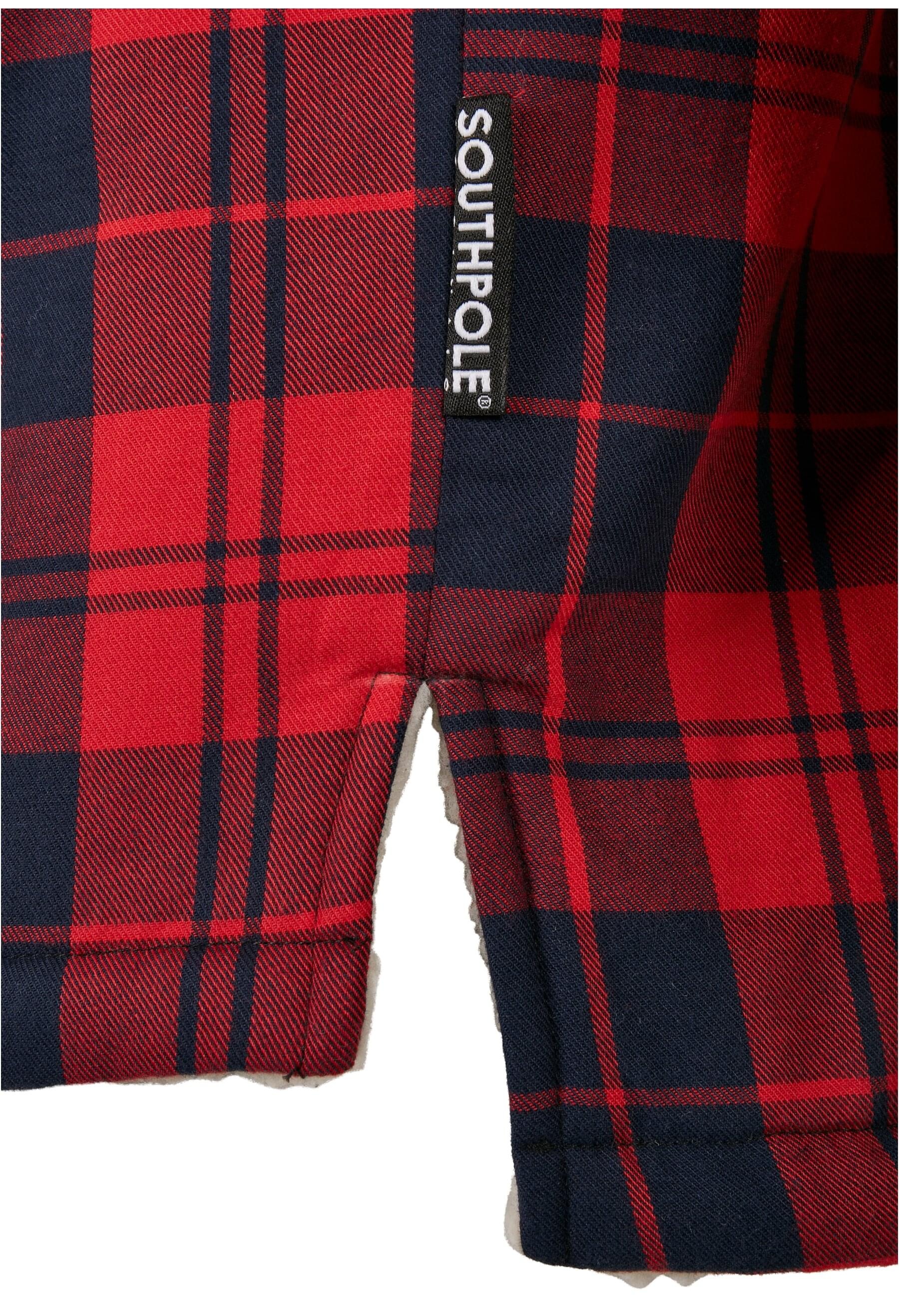 Southpole Allwetterjacke »Southpole Herren Southpole Check Flannel Sherpa Jacket«, (1 St.), ohne Kapuze