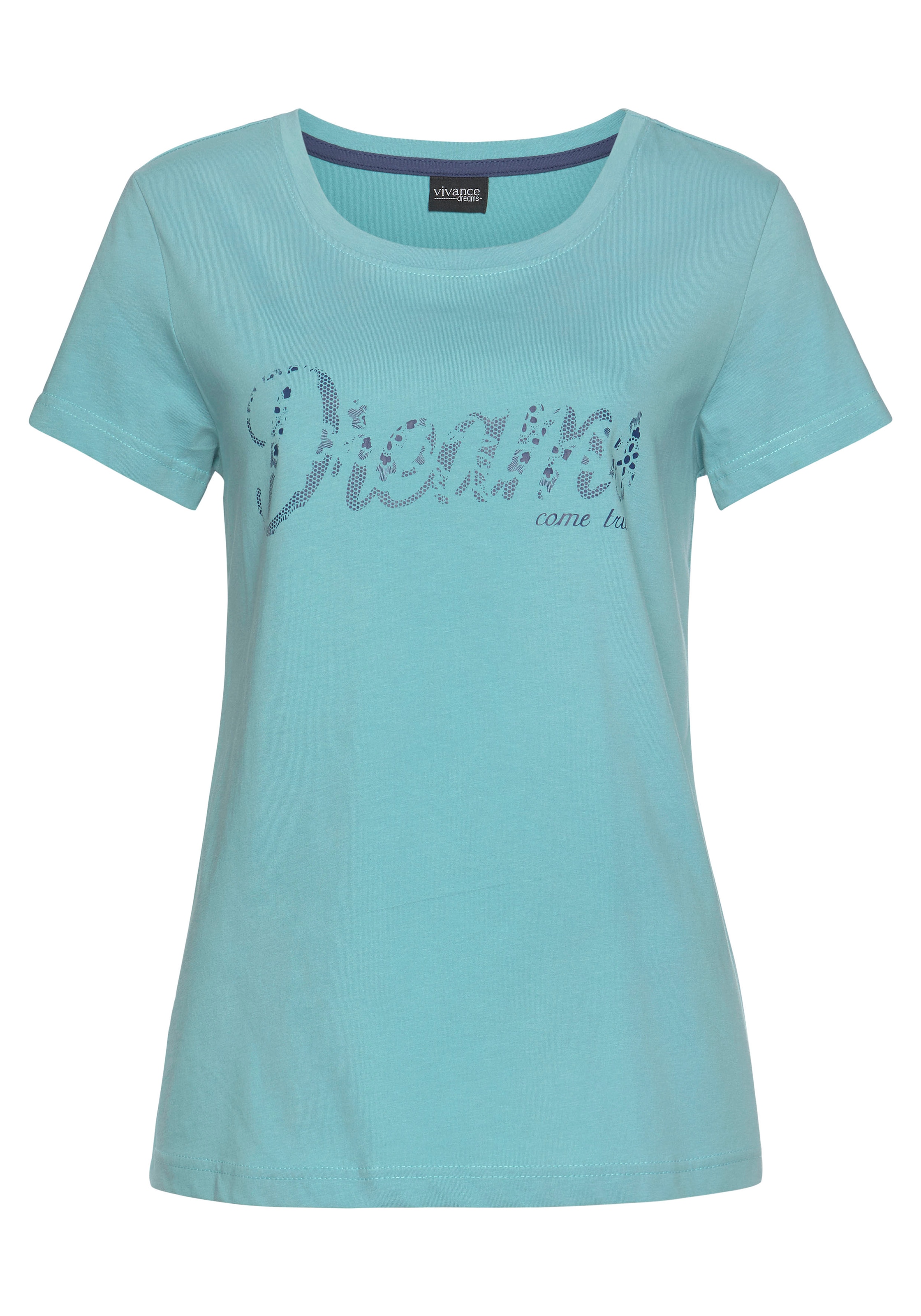 Vivance Dreams Pyjama, online BAUR mit tlg.), (Set, | 3 Frontschriftzug kaufen