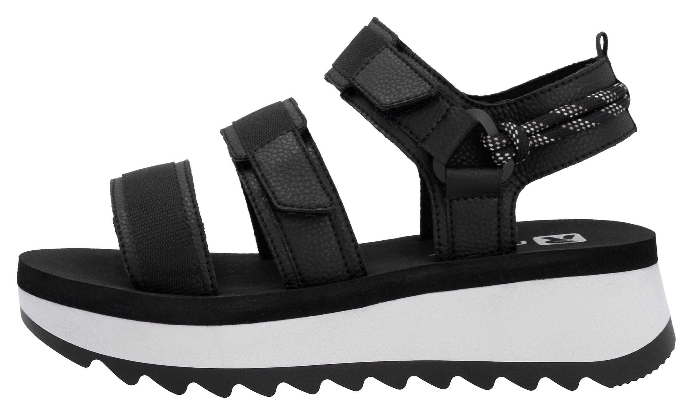 RIEKER Sport Plateausandale »Adelaide«, Sommerschuh, Outdoorsandale, Sandalette mit Klettverschlüsse