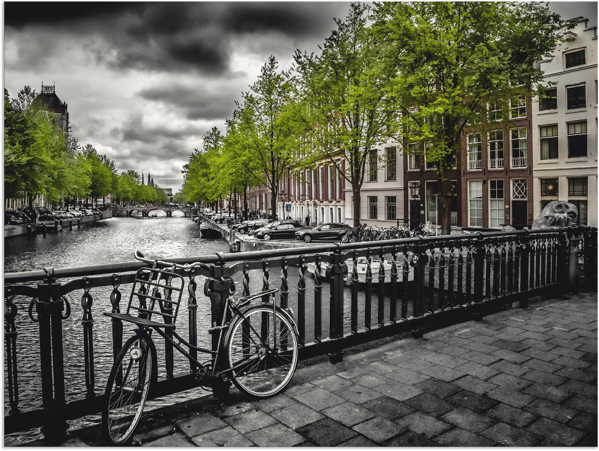 Artland Alu-Dibond-Druck "Amsterdam Keizergracht II" Niederlande 1 Stk. tlg. für Innen- und Außenbereich geeignet, Outdoorbild