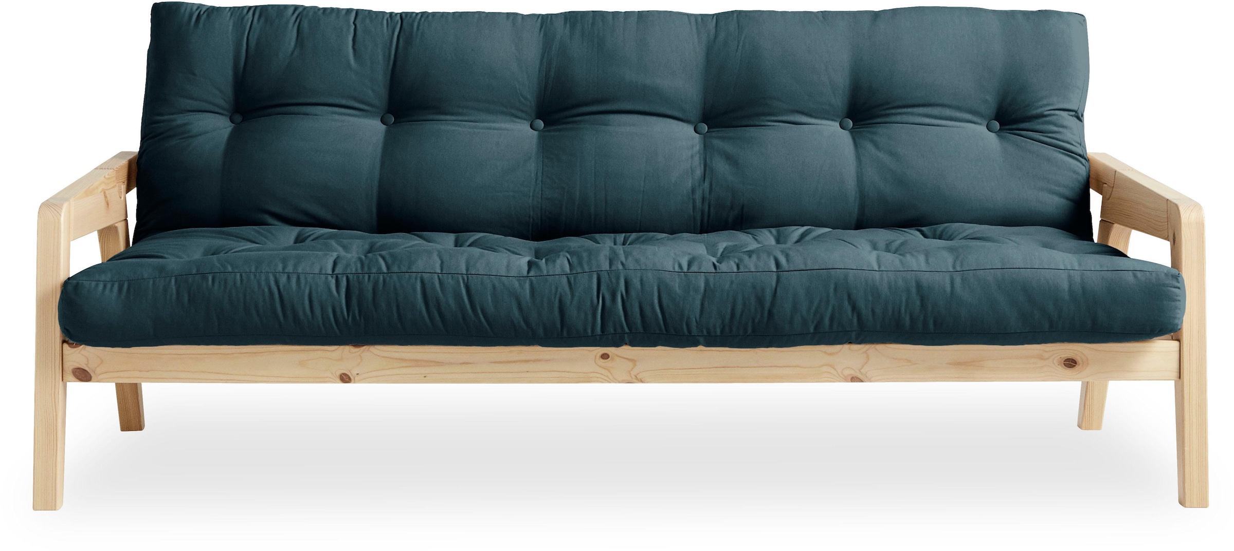Karup Design Schlafsofa "Grab, inkl. Futonmatratze - aus massivem Kieferholz, 130x190 cm" Mit Holzstruktur, inkl. Futonmatratze, Liegefläche 130x190 cm