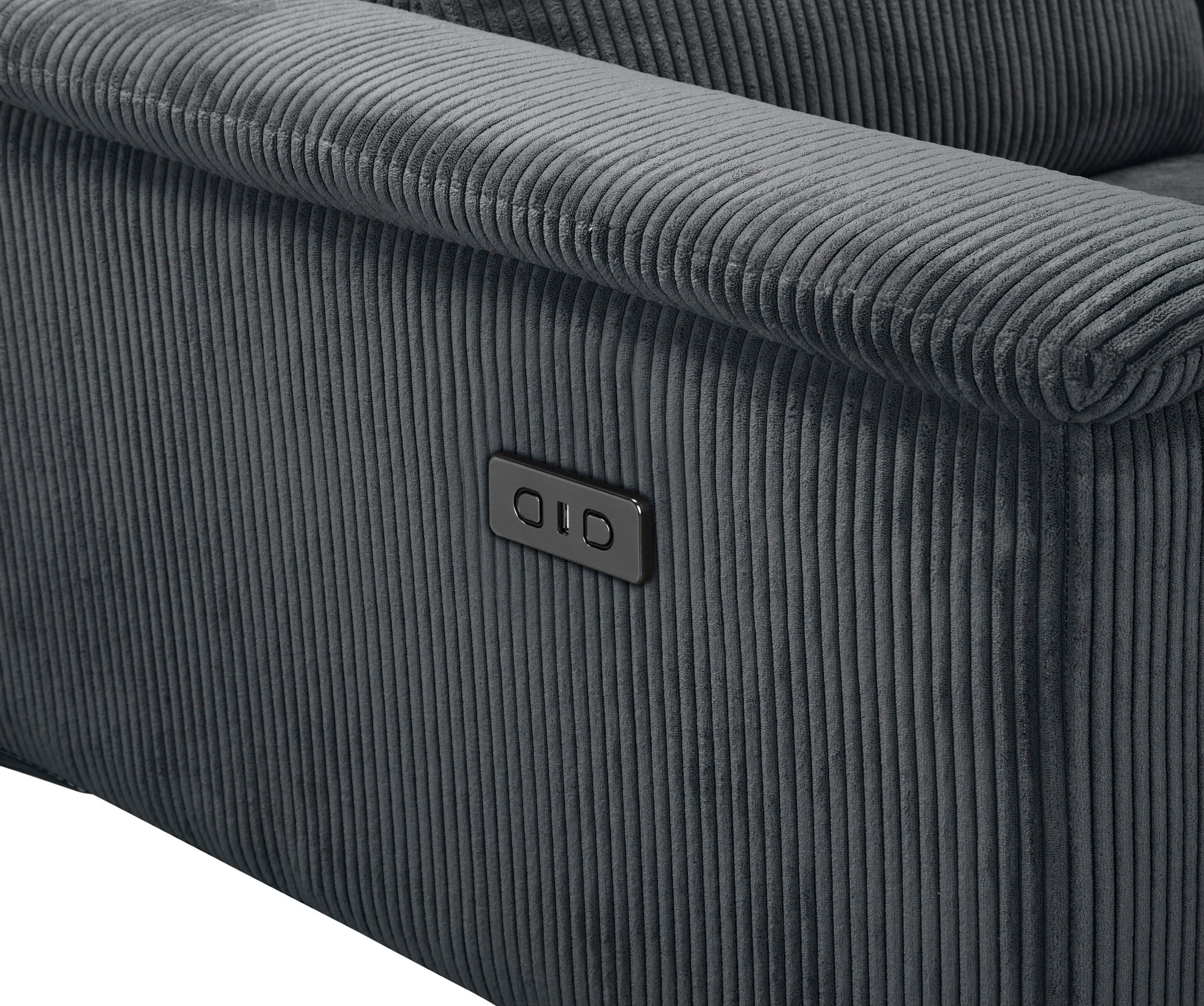 Places of Style 2-Sitzer »Lund in Cord, mit manueller o. elektrischer«, Relaxfunktion, USB-A, Kopfteilverstellung, Breite 160 cm