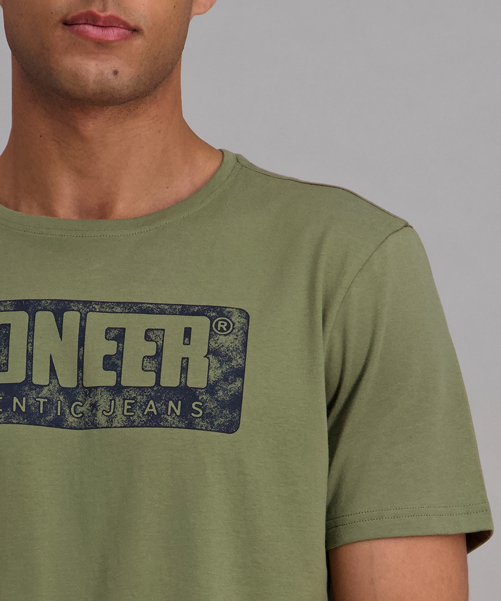 Pioneer Authentic Jeans T-Shirt mit Logo Print günstig online kaufen