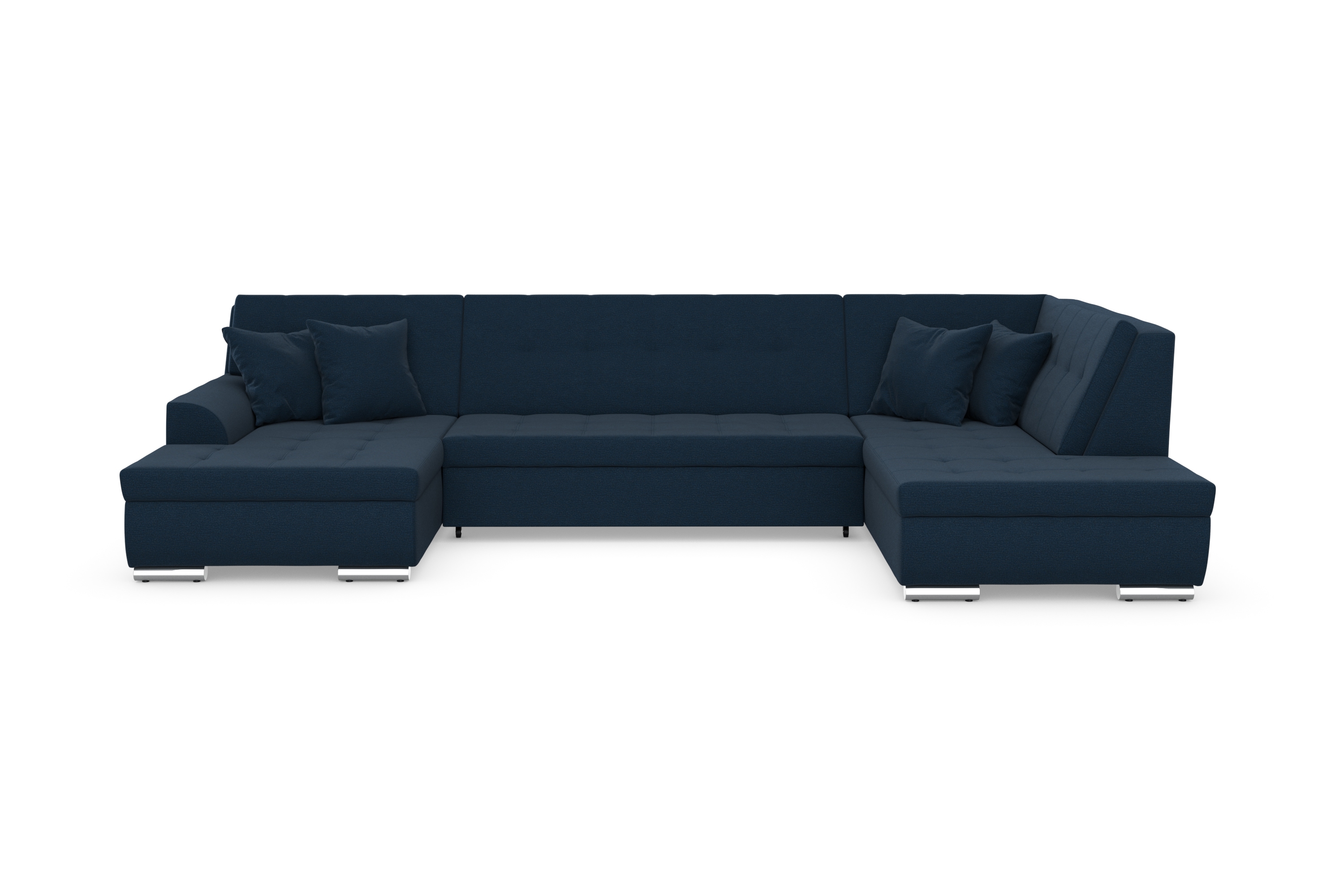 DOMO collection Wohnlandschaft "TREVISO inkl. Zierkissen, moderne Steppung, XXL: 364x201x83 cm" wahlweise mit Bettfunktion, in vielen Bezugsarten auch in Cord U-Form