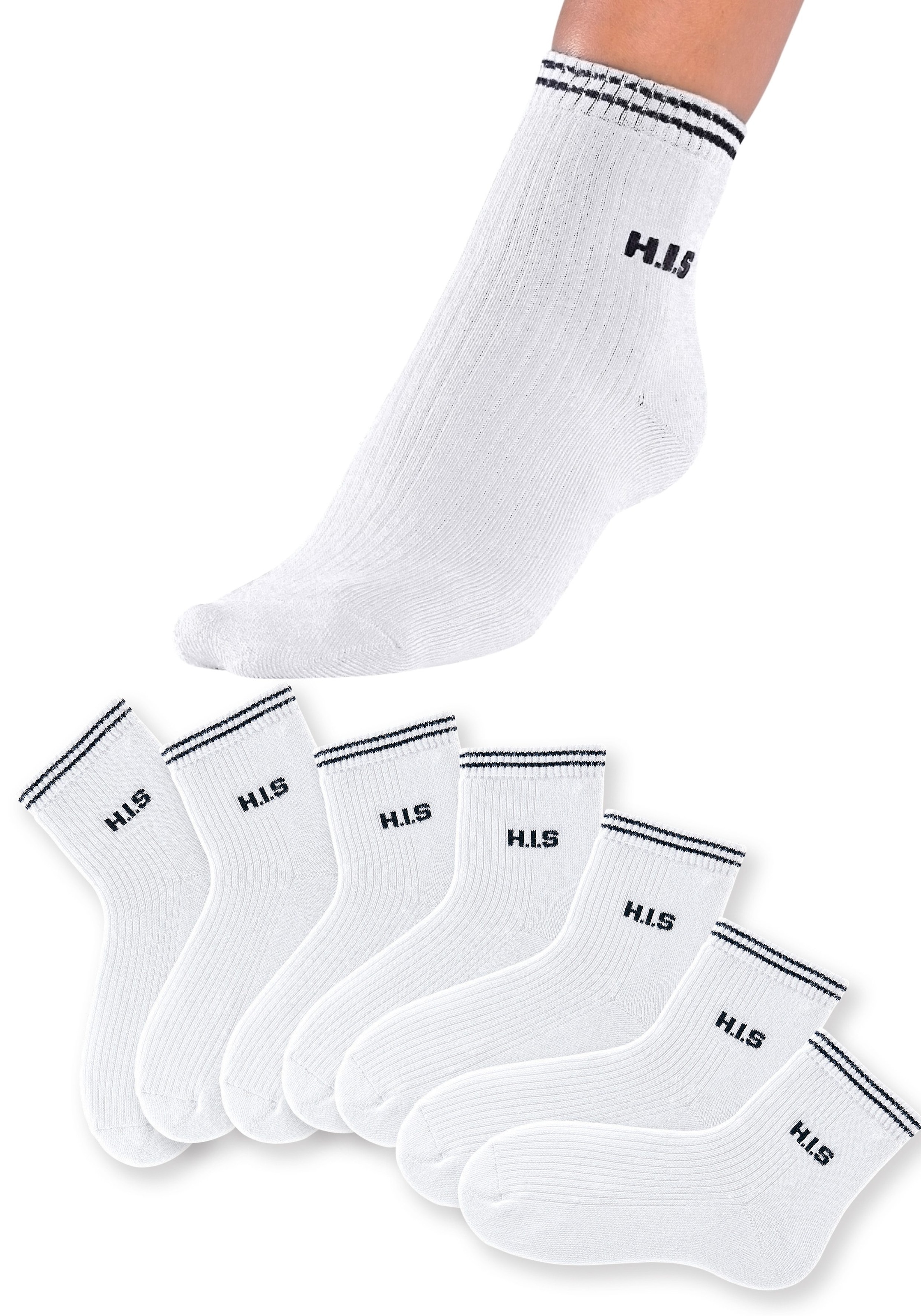 H.I.S Kurzsocken, (Set, 7 Paar), mit Vollfrottee