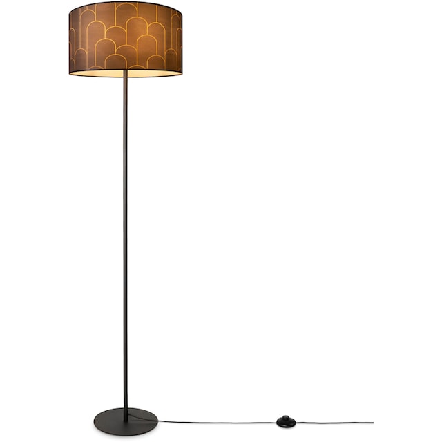 Paco Home Stehlampe »Luca Pillar«, Stehlampe Mit Schirm Wohnzimmer Lampenschirm  Stoff Modern Abstrakt | BAUR