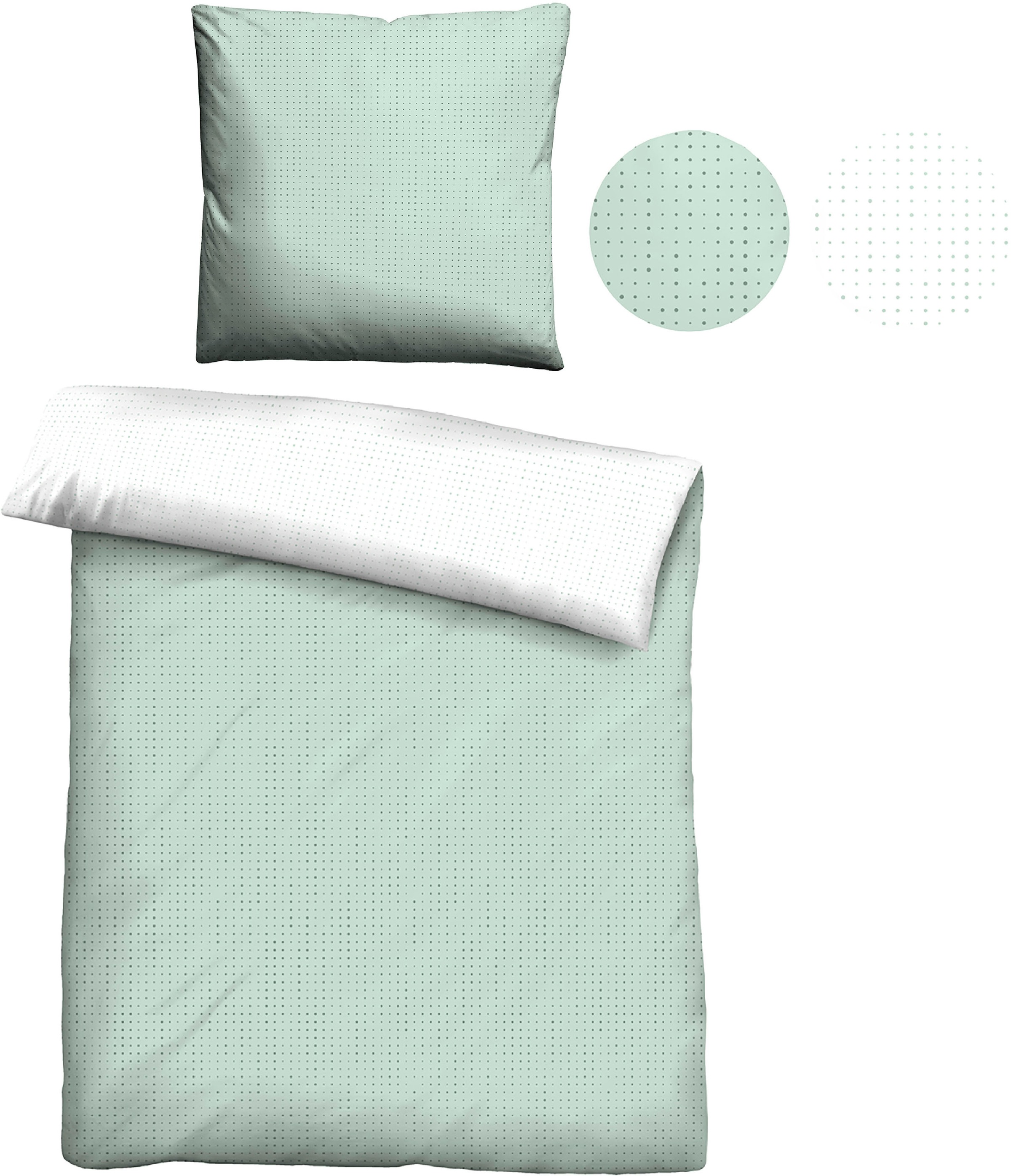 Biberna Wendebettwäsche »Combinate in Gr. 135x200, 155x220 oder 200x200 cm«, Bettwäsche aus Baumwolle, zeitlose Bettwäsche mit Wendeoptik