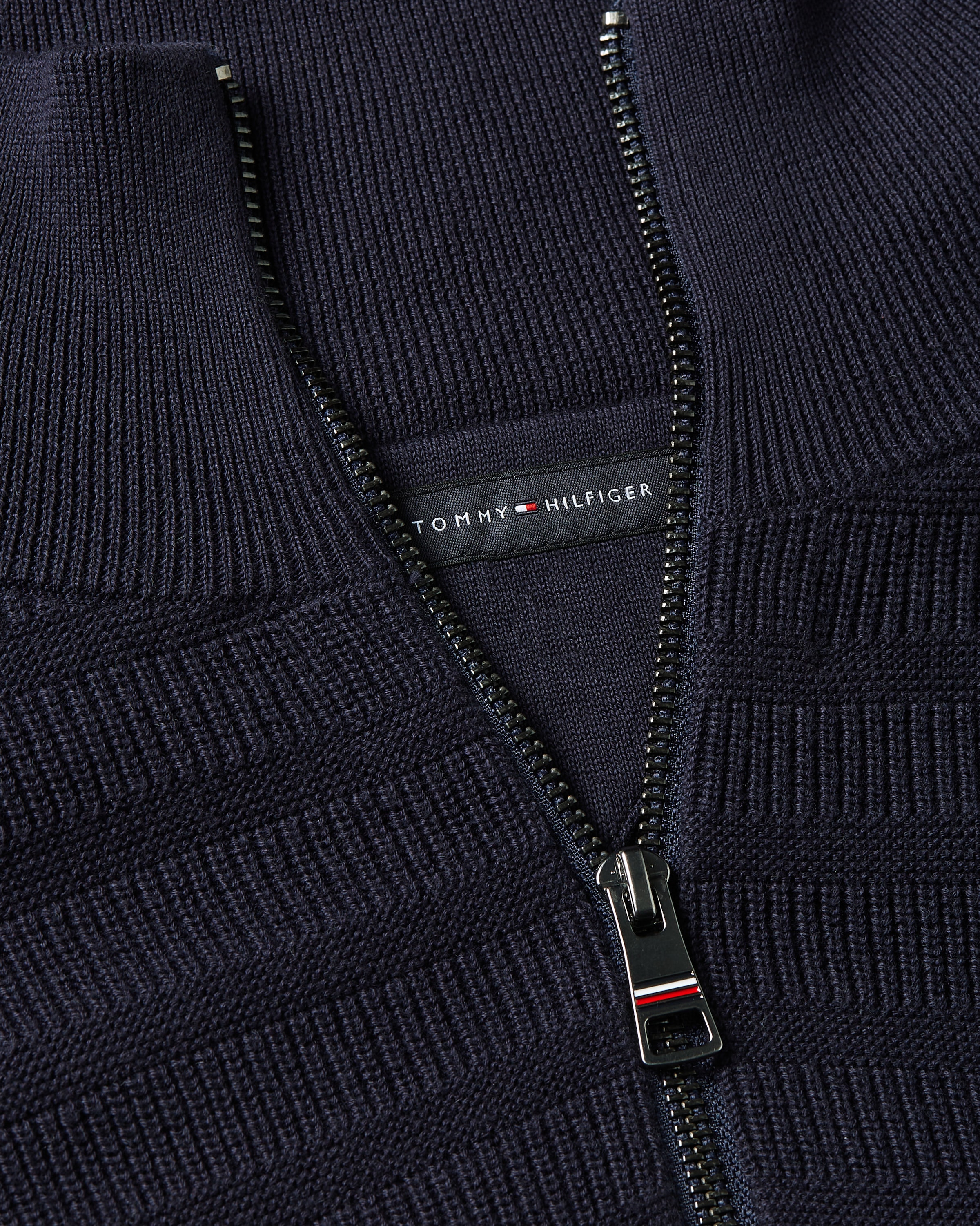 Tommy Hilfiger Troyer »STRIPE STRUCTURE ZIP MOCK«, mit modischer Struktur