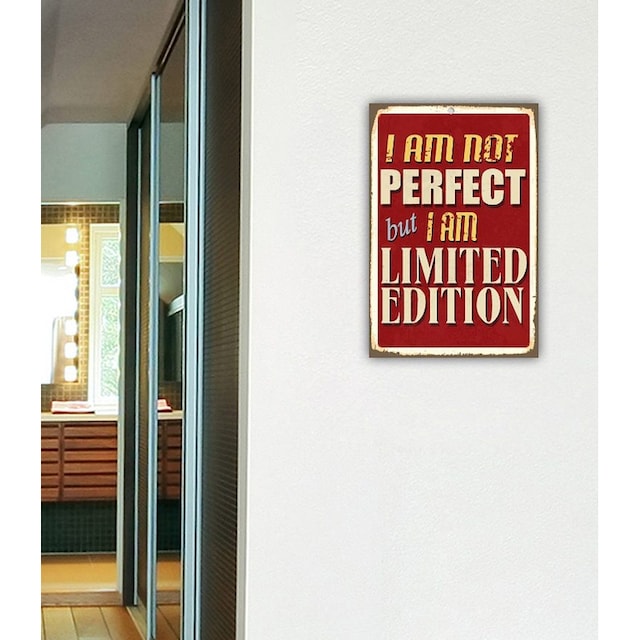 Home affaire Metallbild »I am not perfect …«, Maße (B/H): ca. 30/45 cm  bestellen | BAUR