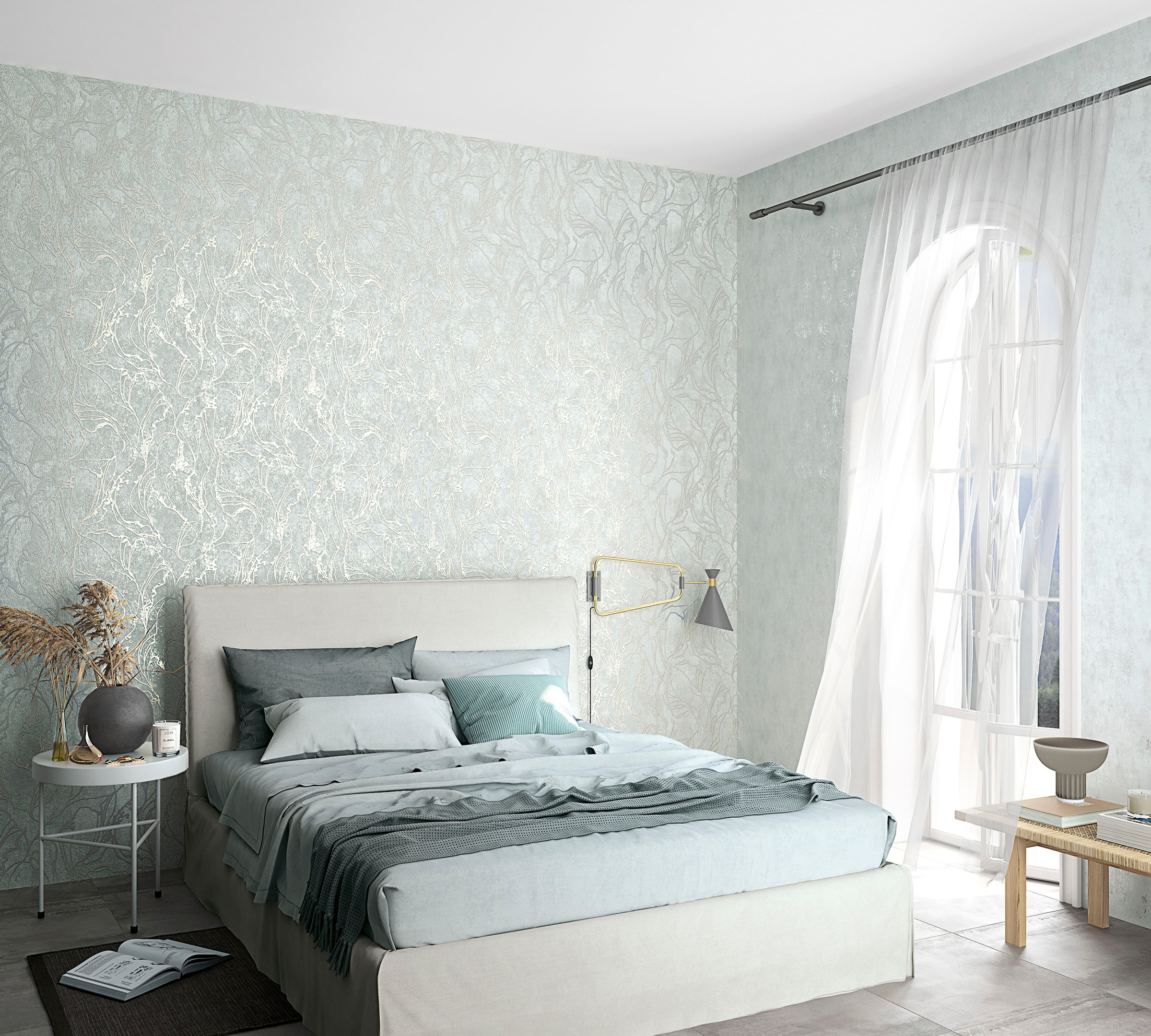 Marburg Vliestapete "Squirm" glänzend strukturiert moderne Tapete für Wohnzimmer Schlafzimmer Küche