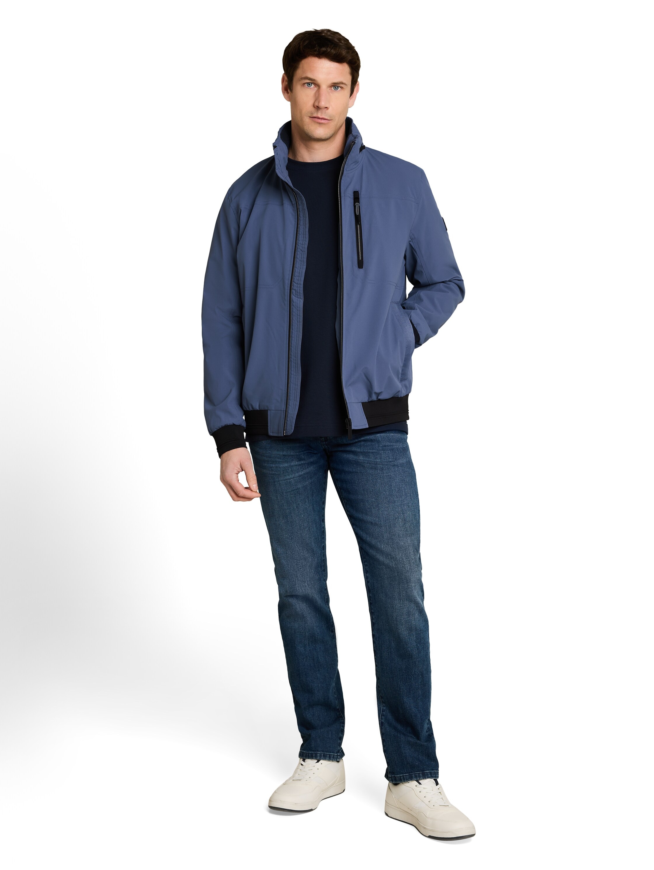 TOM TAILOR Blouson ohne Kapuze Sweatjacke mit Reißverschluss