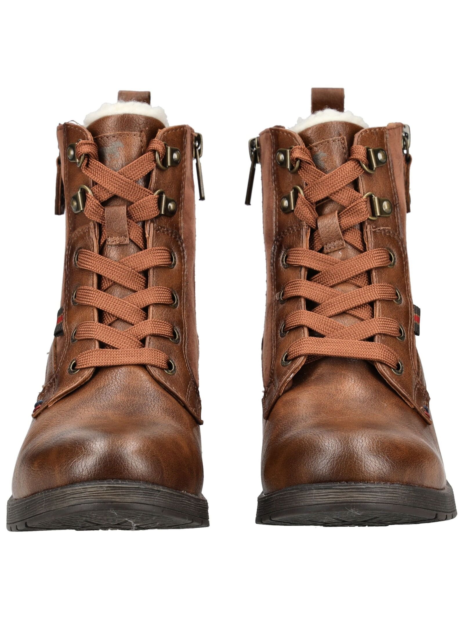 Mustang Shoes Schnürstiefelette »Mustang Shoes Stiefelette Lederimitat/Textil«
