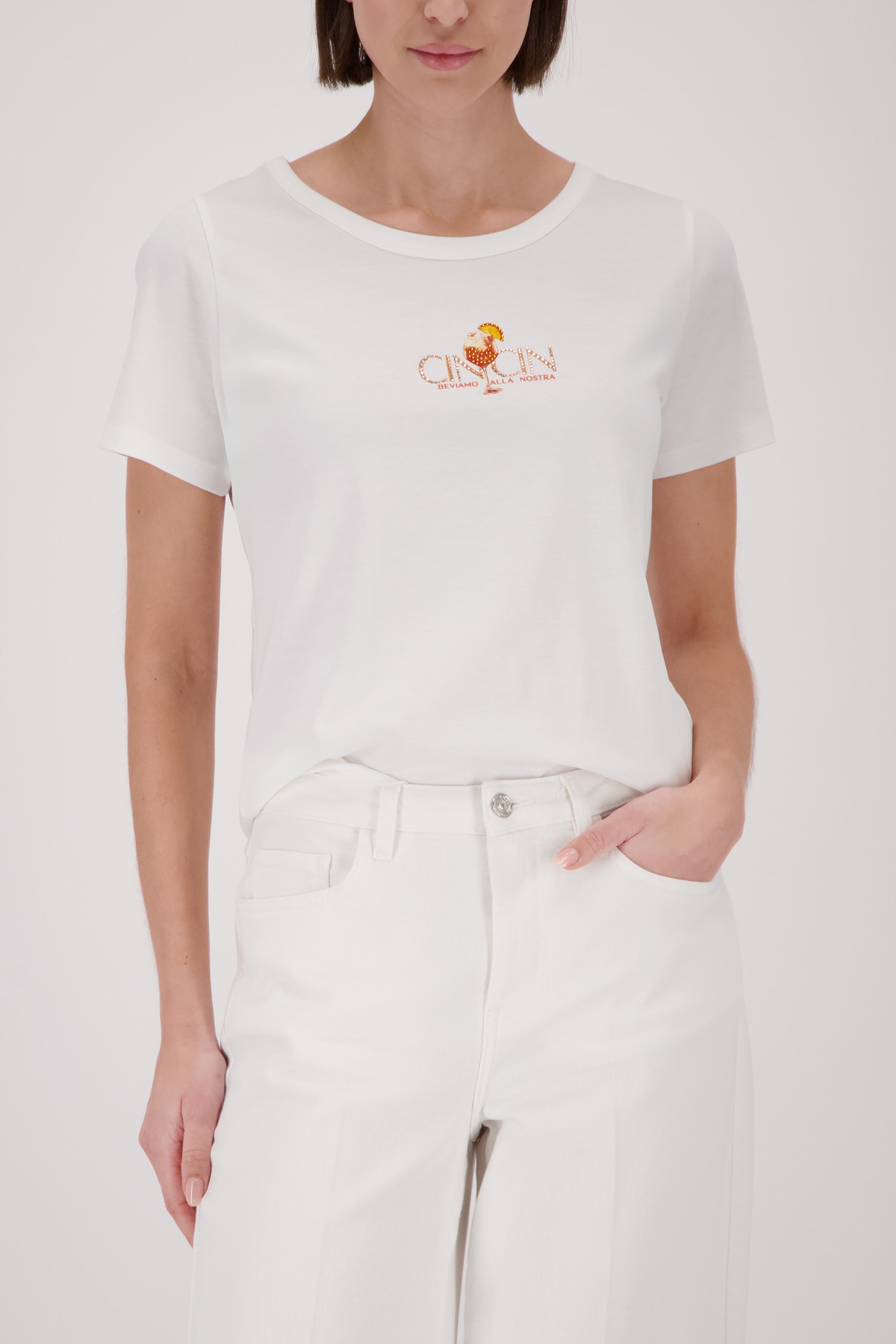 Monari T-Shirt "cincin" Regular fit mit Strasssteinen günstig online kaufen