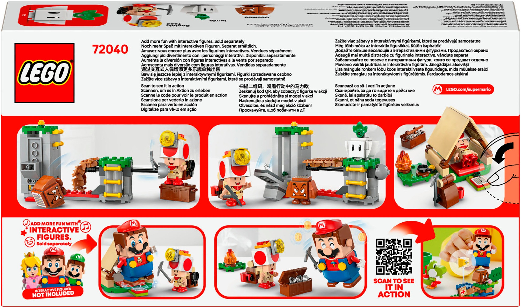 LEGO® Konstruktionsspielsteine »Kapitän Toad-Camp (72040), LEGO Super Mario«, (159 St.), Made in Europe