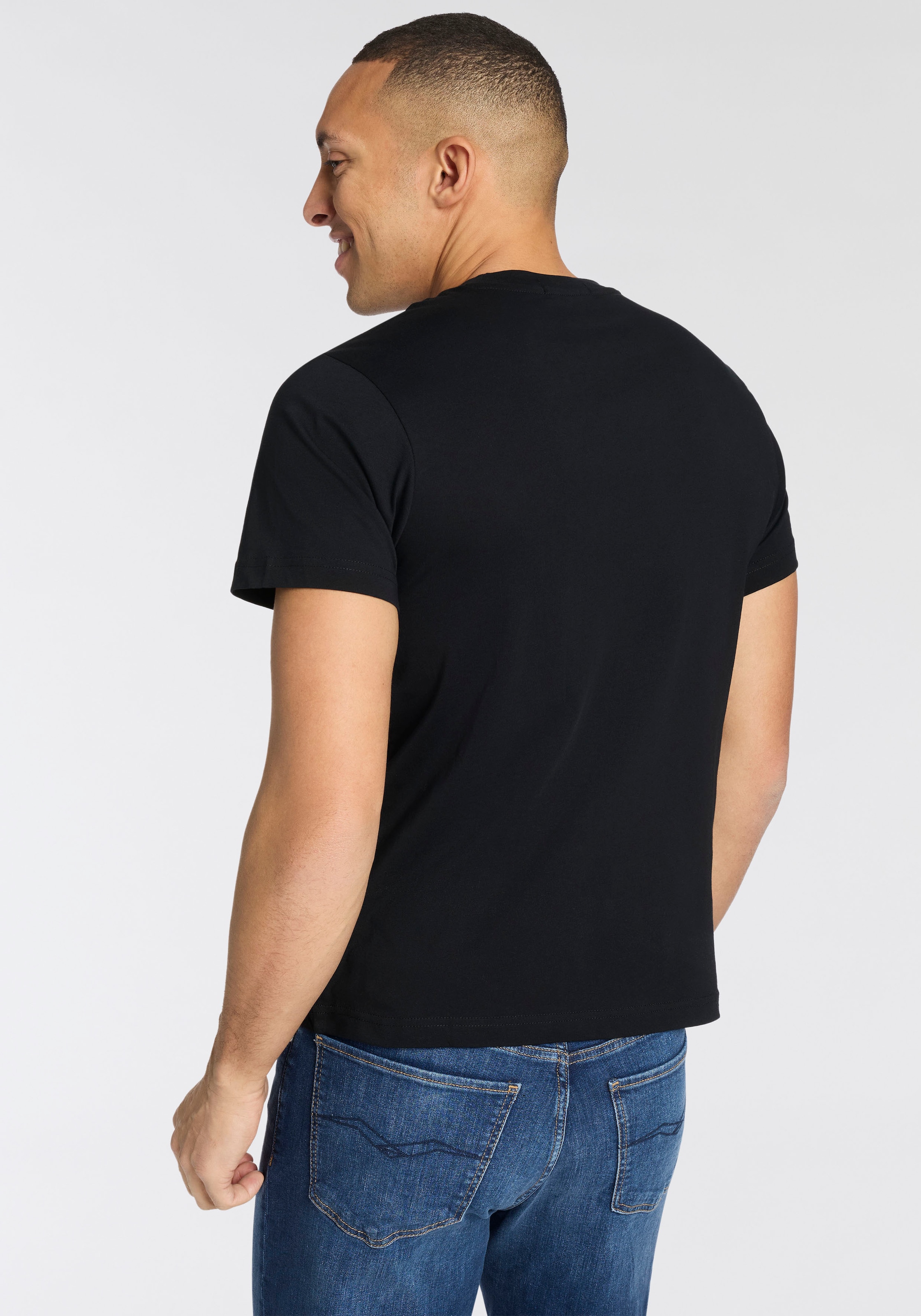 Replay T-Shirt mit Print, Rundhalsausschnitt