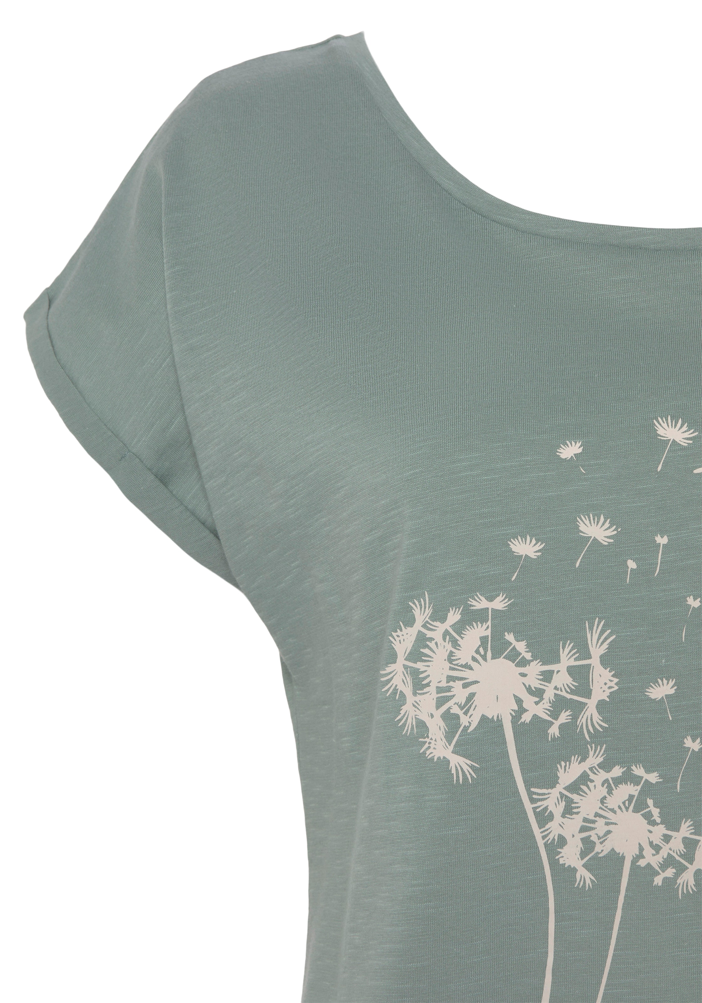 Vivance T-Shirt »mit Frontdruck "Pusteblume"«, aus weicher Baumwoll-Qualität