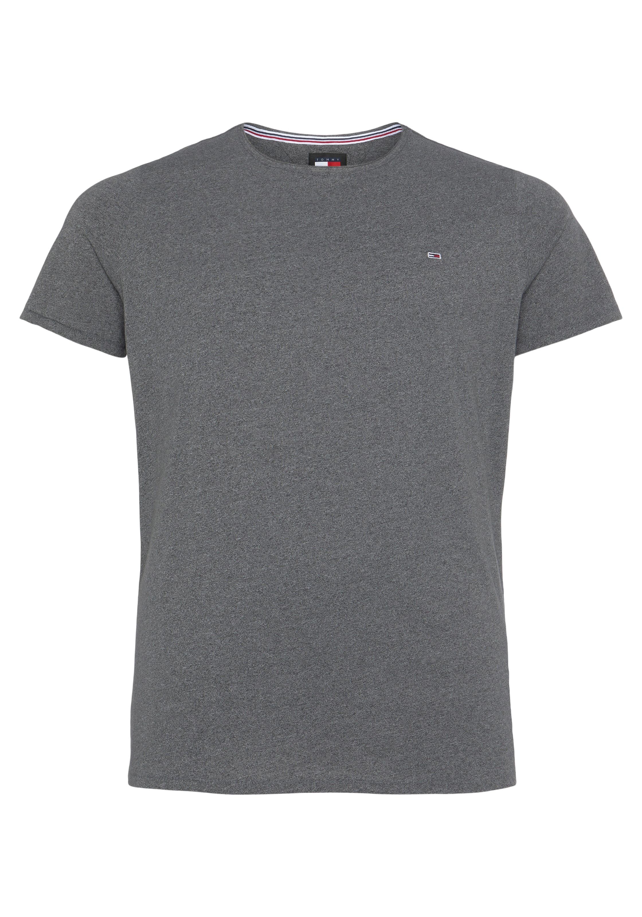 kaufen mit Tommy | Logo Tommy Brust der auf BAUR Plus C T-Shirt »TJM ▷ XSLIM JASPE Jeans NECK EXT«, Jeans