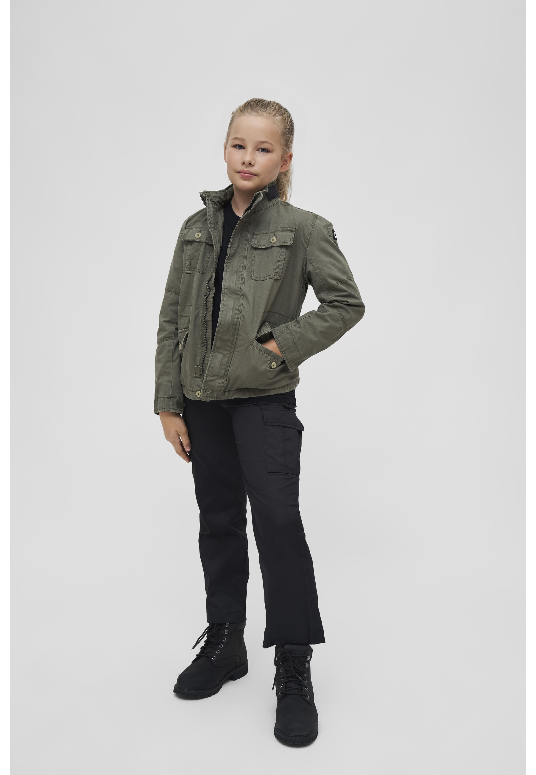 Brandit Allwetterjacke »Brandit Herren Kids Britannia Jacket« 1 Stk. tlg. ohne Kapuze