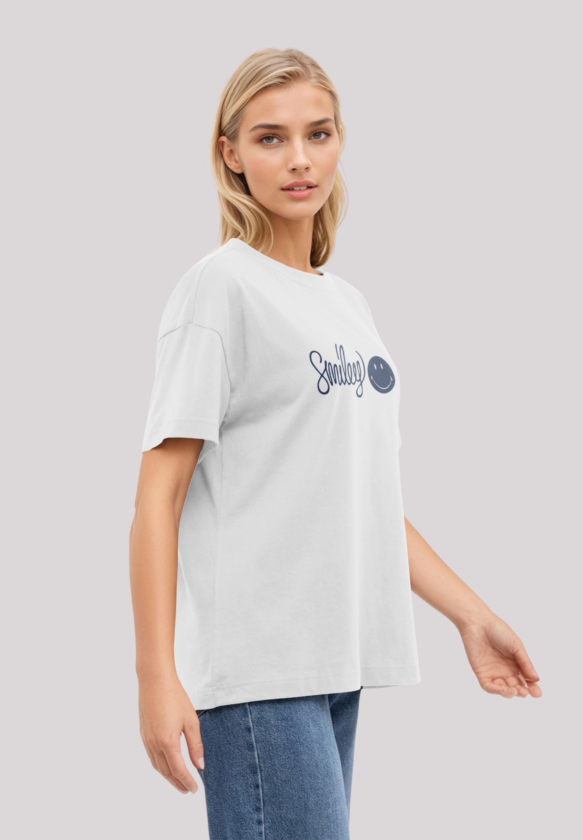 F4NT4STIC T-Shirt »SMILEY darkblue«, Premium Qualität