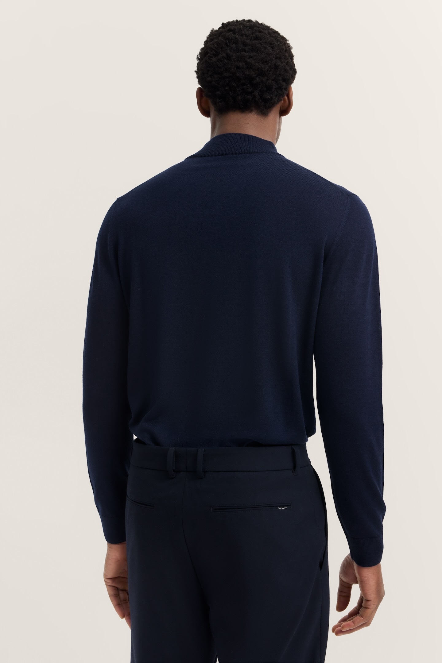 bugatti Rollkragenpullover »Regular Fit«, aus Merino-Wolle-Seide-Mix
