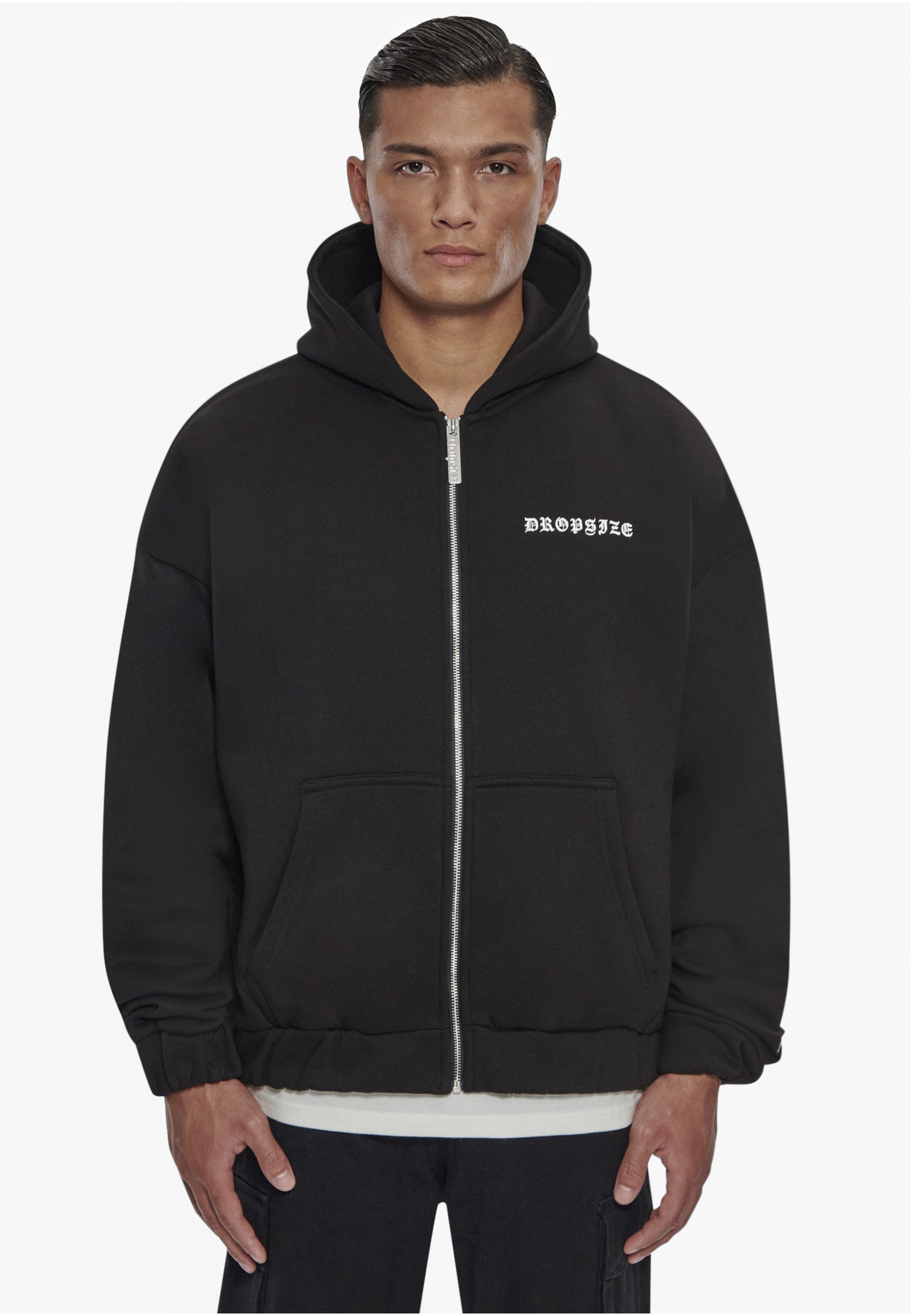Dropsize Kapuzensweatshirt »Dropsize Herren Super Heavy Oversized Crime Zip Hoodie«, 1
