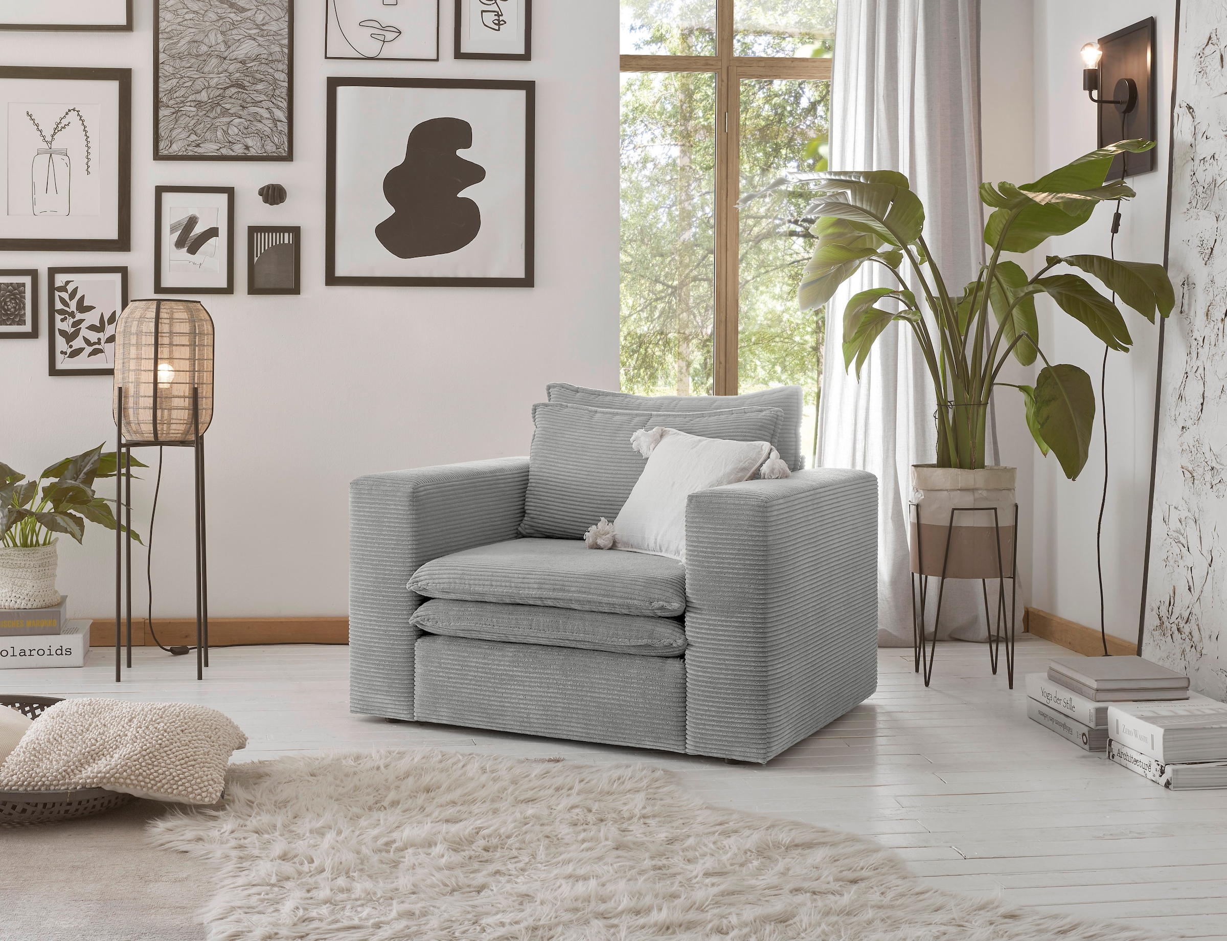 Places of Style Sessel »PIAGGE«, Hochwertiger Cord- passend zur Serie PIAGGE