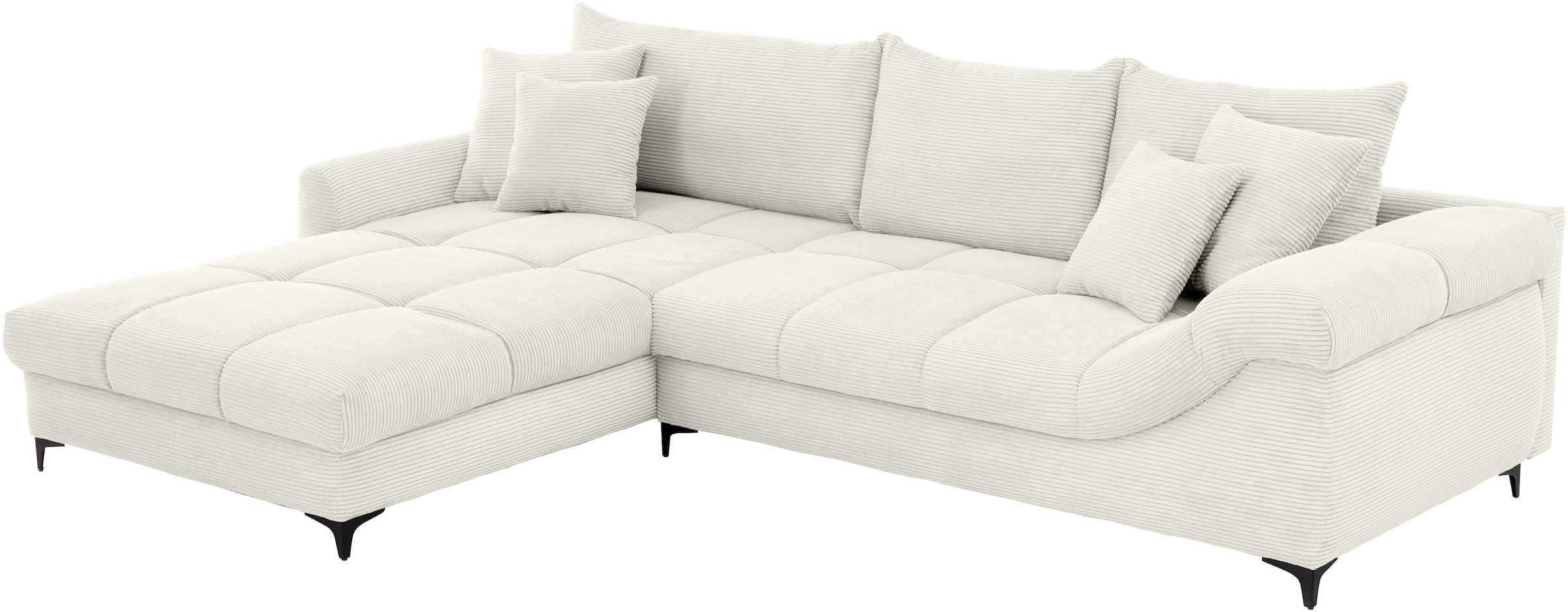 Mr. Couch Ecksofa »Ronaldo, L-Form, wahlweise mit Kaltschaum« mit Kaltschaum, bis 140 kg pro Sitzplatz belastbar