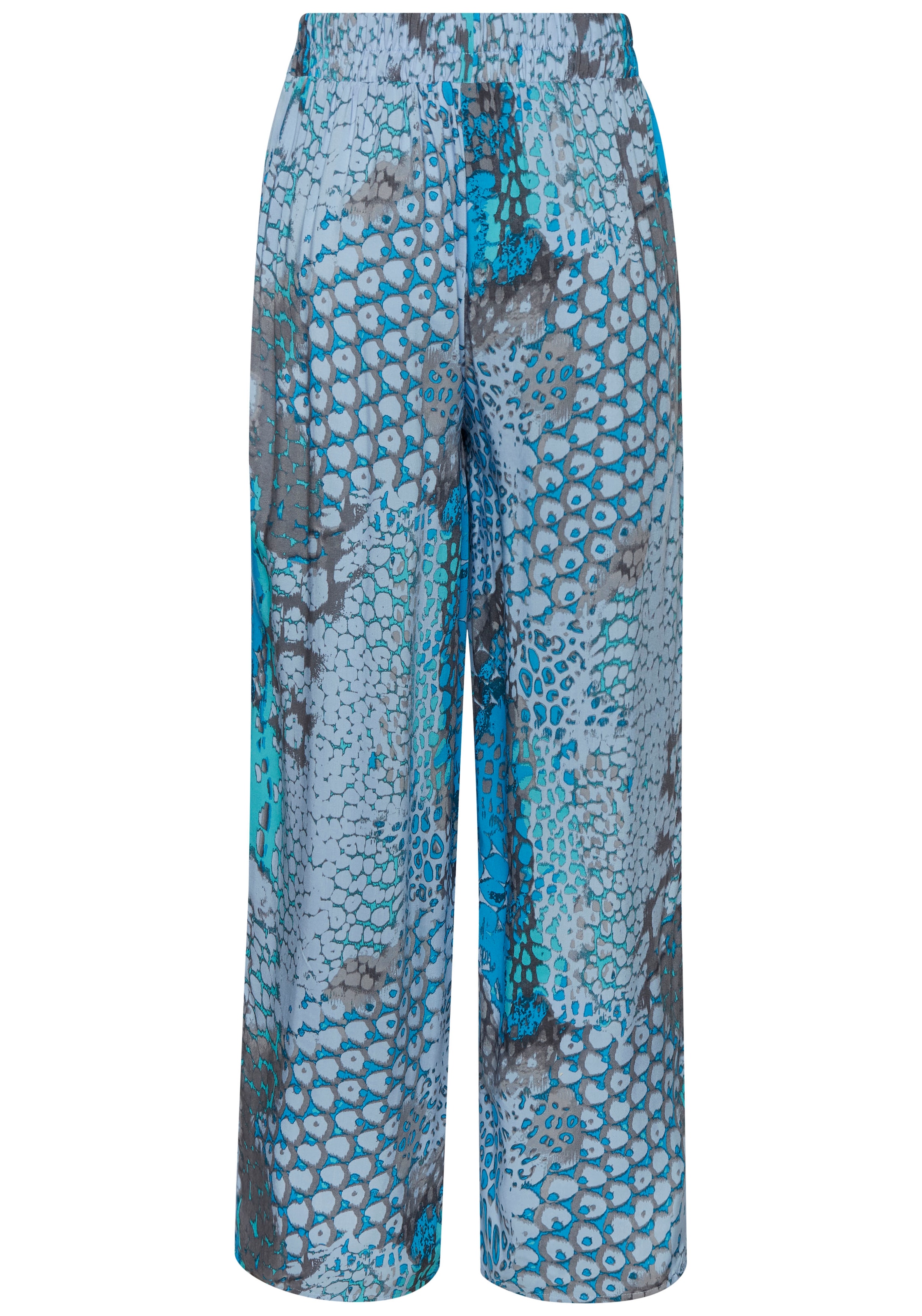 Buffalo Palazzohose, mit Animalprint und elastischem Bund, Schlupfhose, Stoffhose