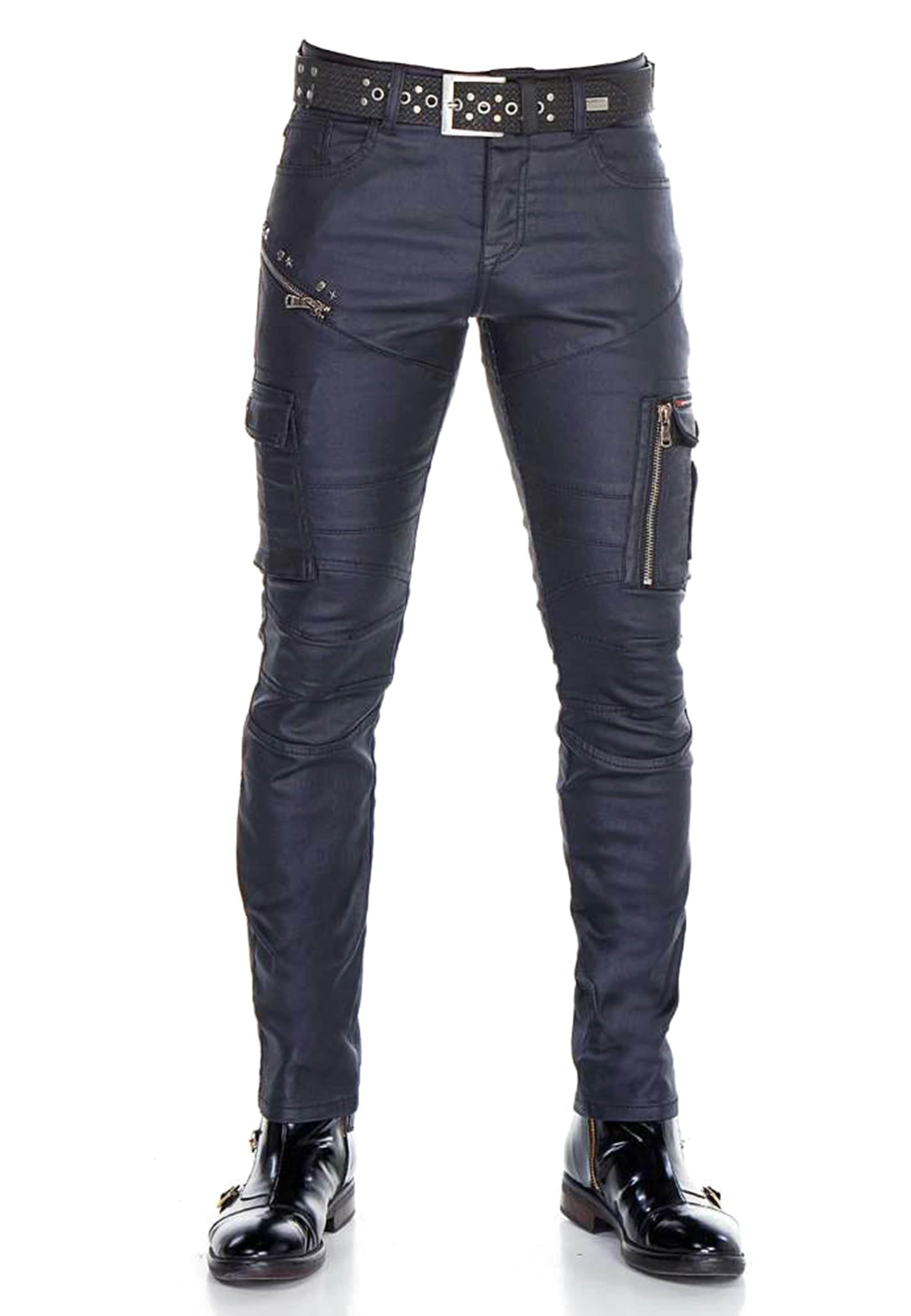 Cipo & Baxx Bequeme Jeans, mit coolen Zier-Reißverschlüssen in Straight Fit