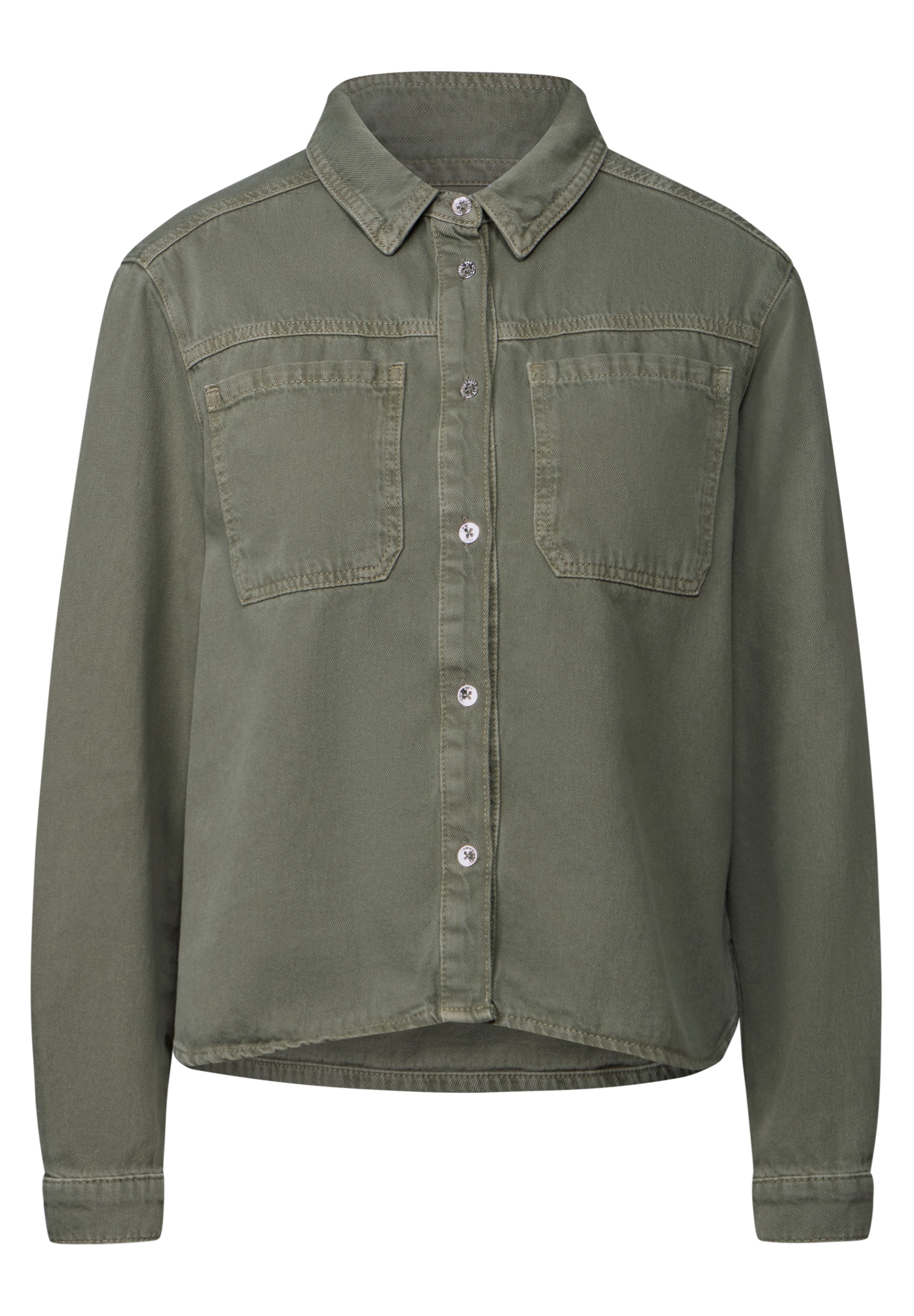 STREET ONE STUDIO Jeansjacke, ohne Kapuze, aus reiner Baumwolle