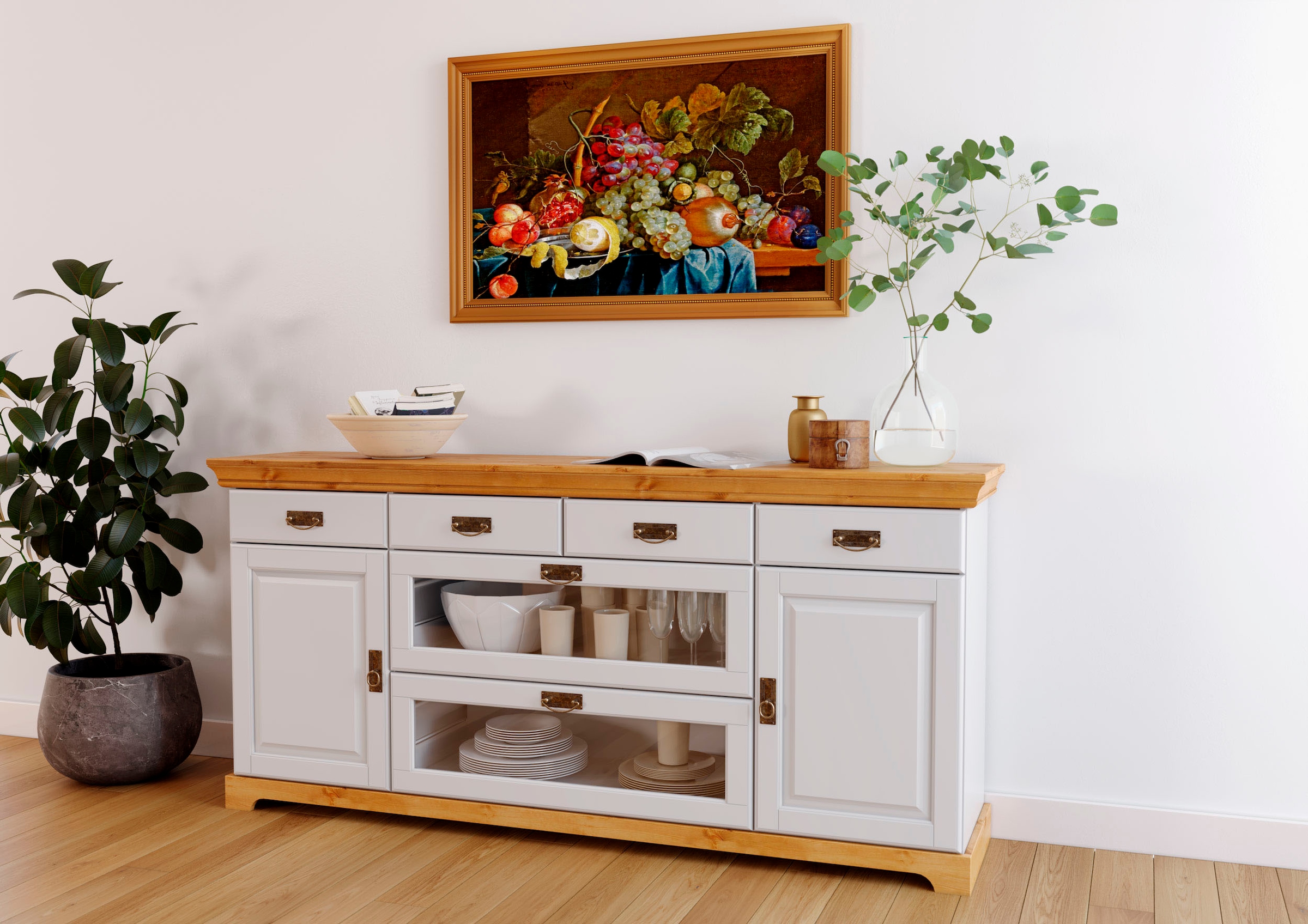 Home affaire Sideboard "Rügen", Kommode aus massiver Kiefer, FSC, Breite 14 günstig online kaufen