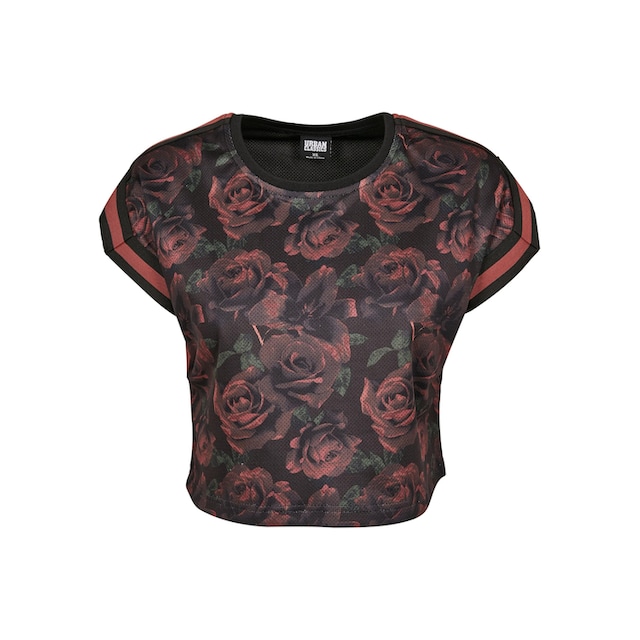 URBAN CLASSICS T-Shirt »Damen Ladies Short Extended Shoulder Stripes Mesh  Tee«, (1 tlg.) für kaufen | BAUR
