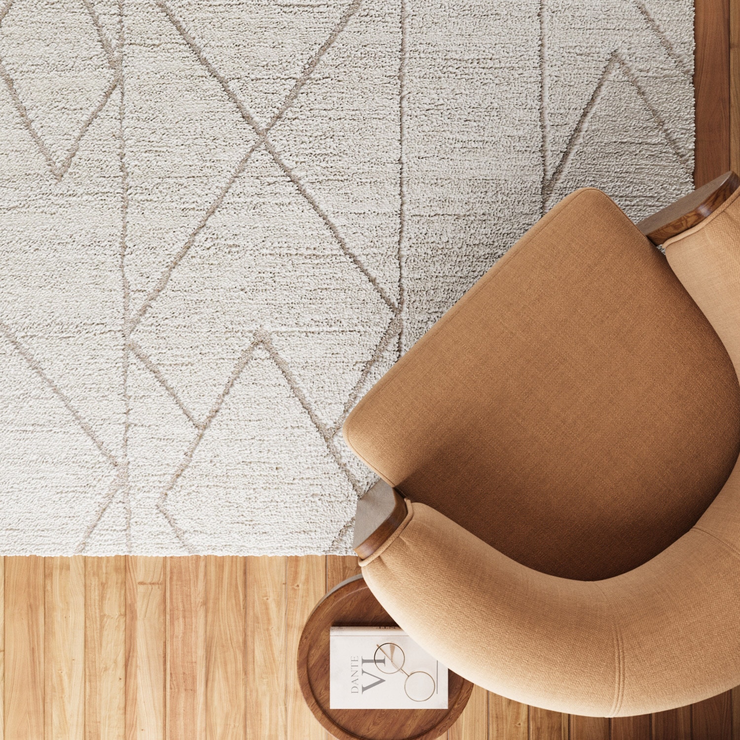 Wecon home Teppich »Pelle«, rechteckig, 18 mm Höhe, Gewebt, Hoch-Tief, pflegeleicht, Rauten Muster, Scandi, Wohnzimmer