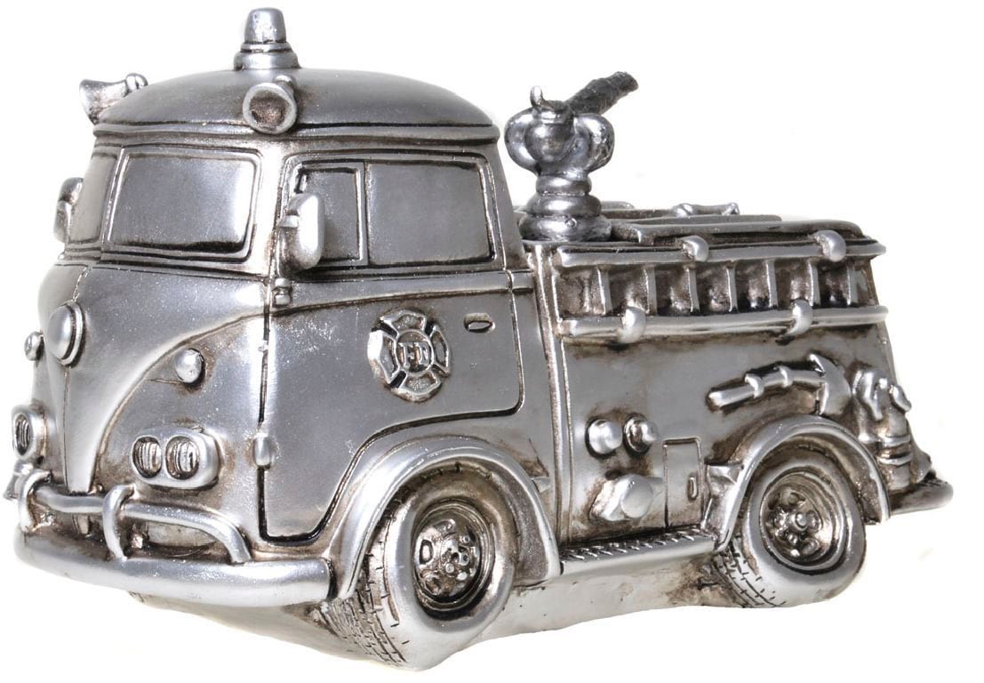 Ambiente Haus Spardose "Feuerwehr, silberfarben" Sparschwein, Retro-Design, günstig online kaufen