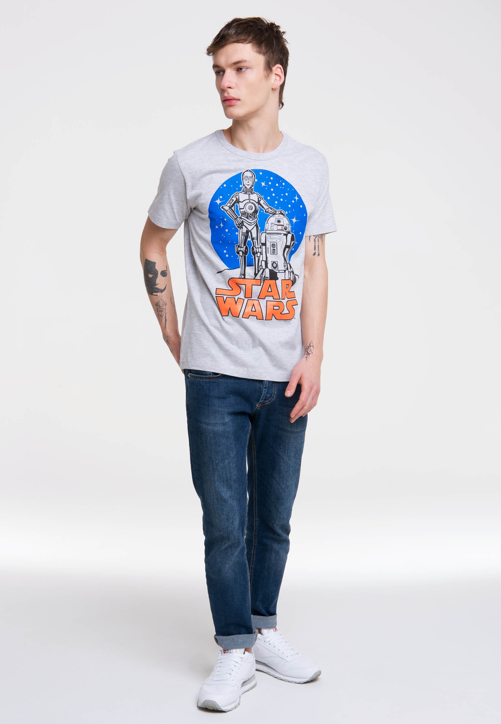 mit tollem »R2-D2 C-3PO Star BAUR T-Shirt ▷ | für Print Wars«, LOGOSHIRT &